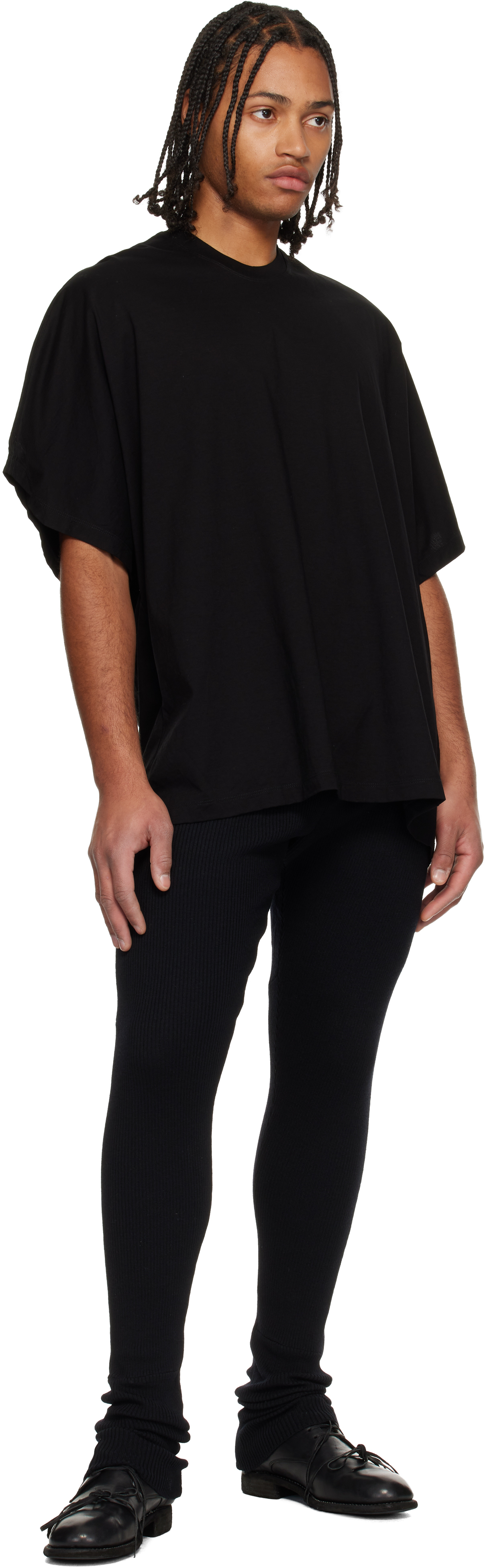 Julius Black Wool Lounge Pants In Multi