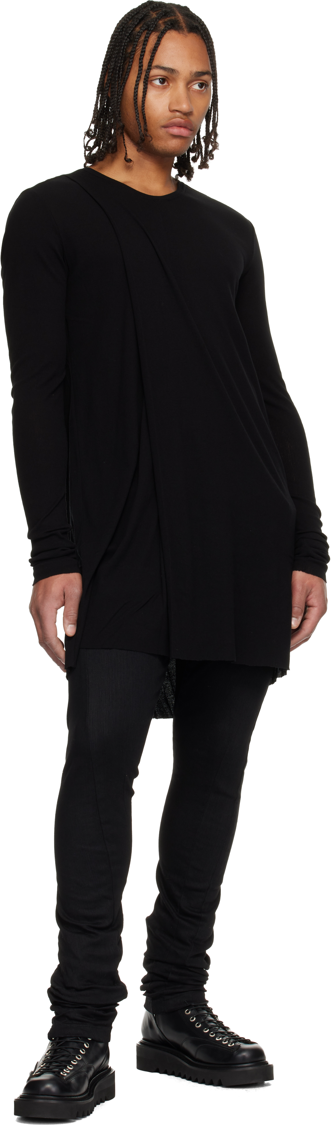 Julius Black Deploy Long-sleeve T-shirt In Black