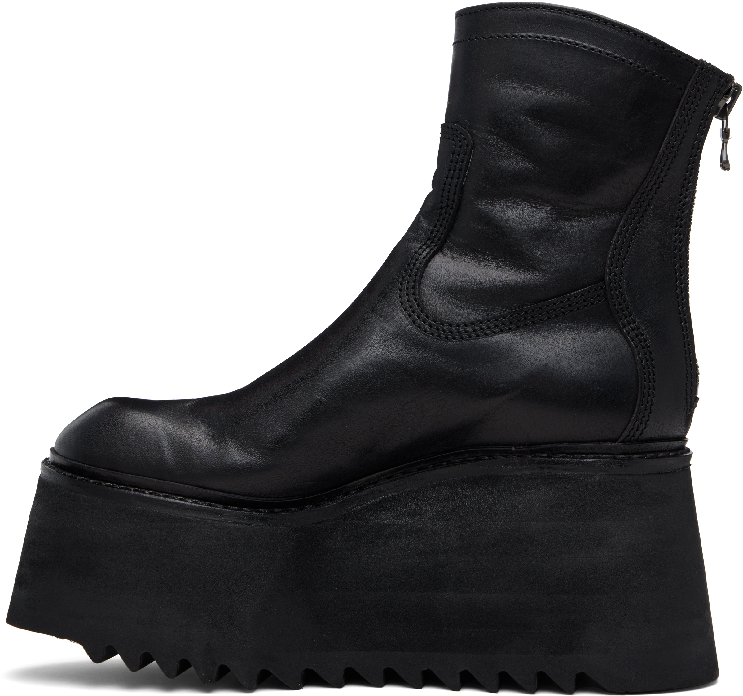 Julius Black Engineer Talos Boots In Animal Print
