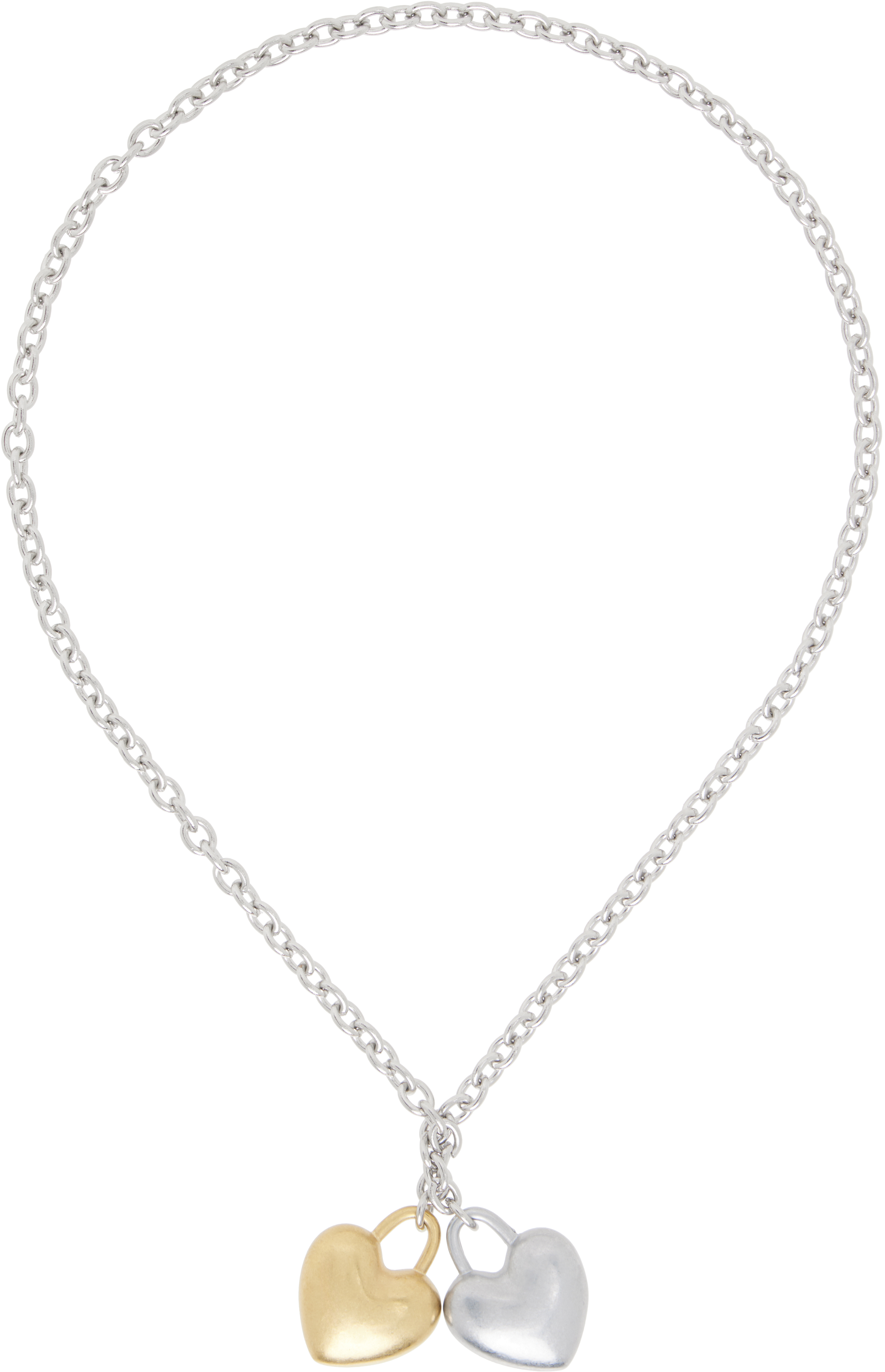 Marland Backus Entangled Hearts Necklace In Multi