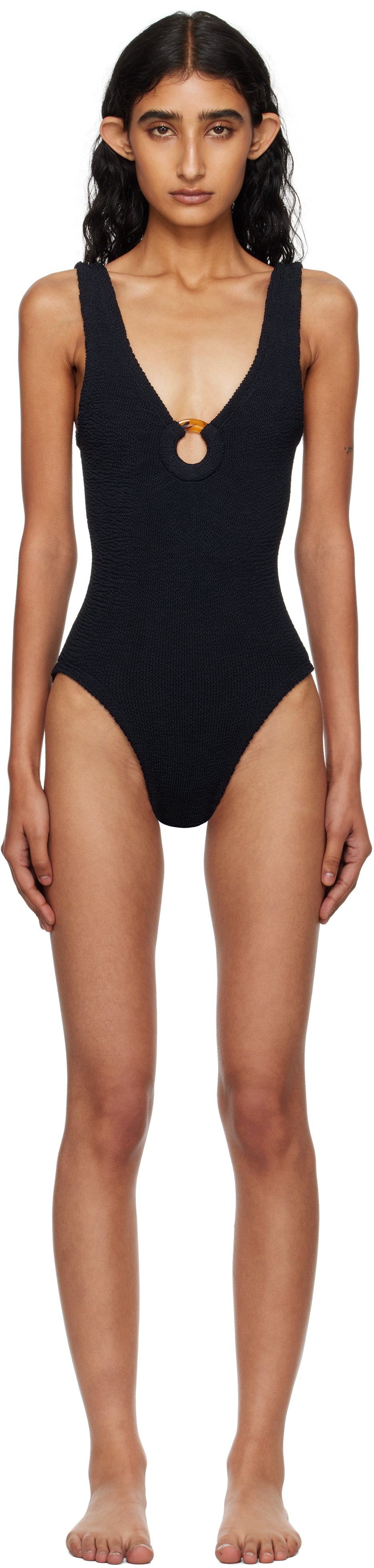 Hunza G: ブラック Celine スイムウェア | SSENSE 日本