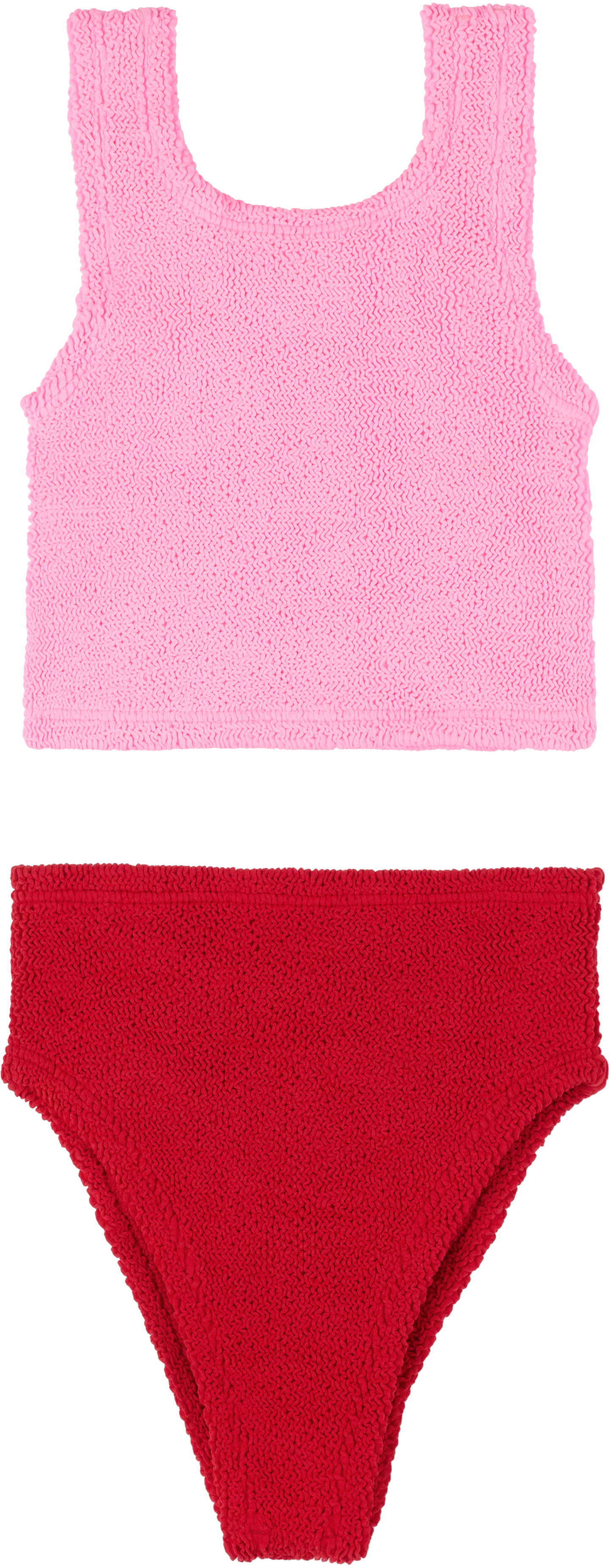 Hunza G Kids Red & Pink Duo Lyra Bikini