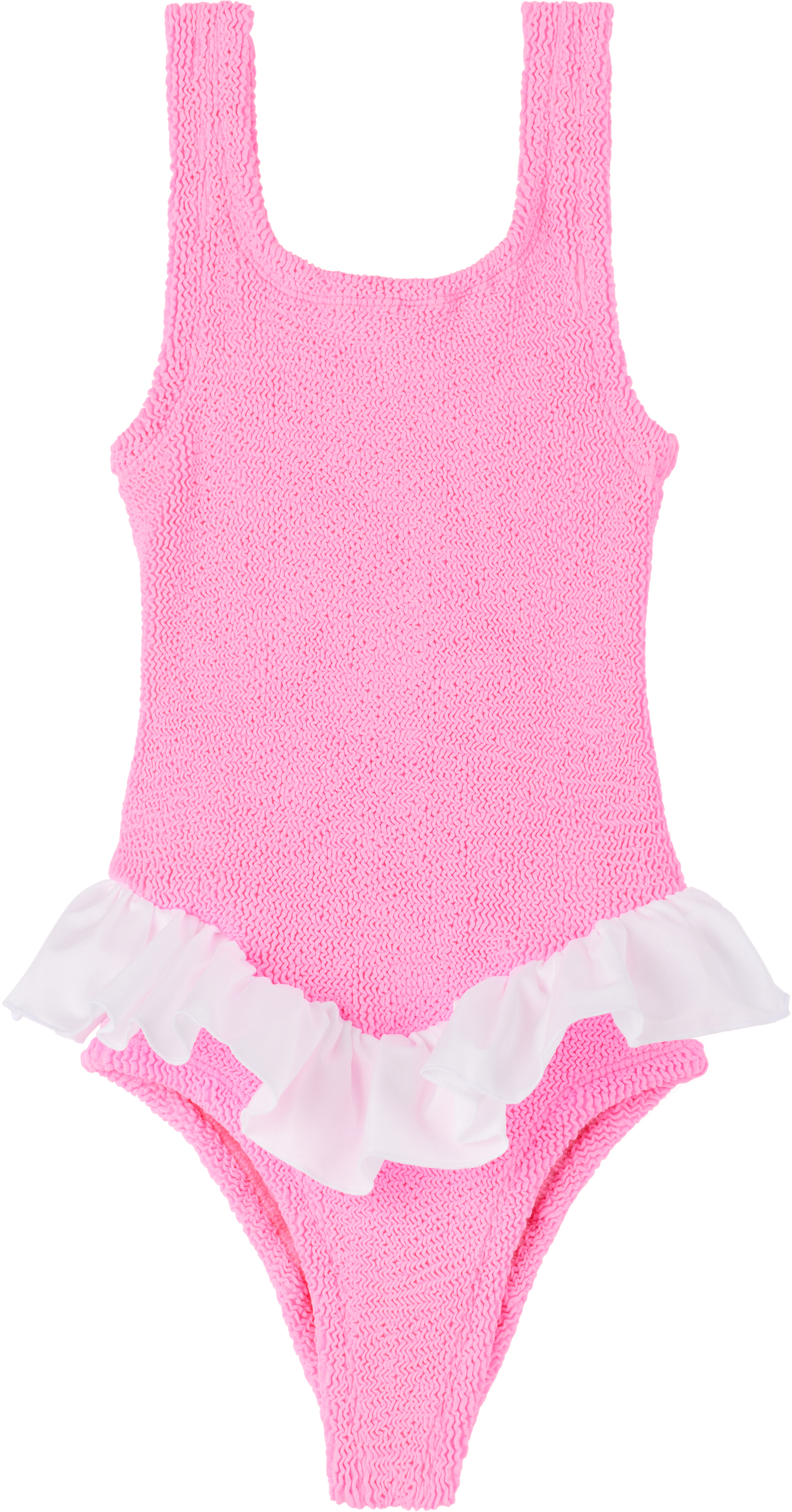 Hunza G Kids Pink & White Denise Swimsuit