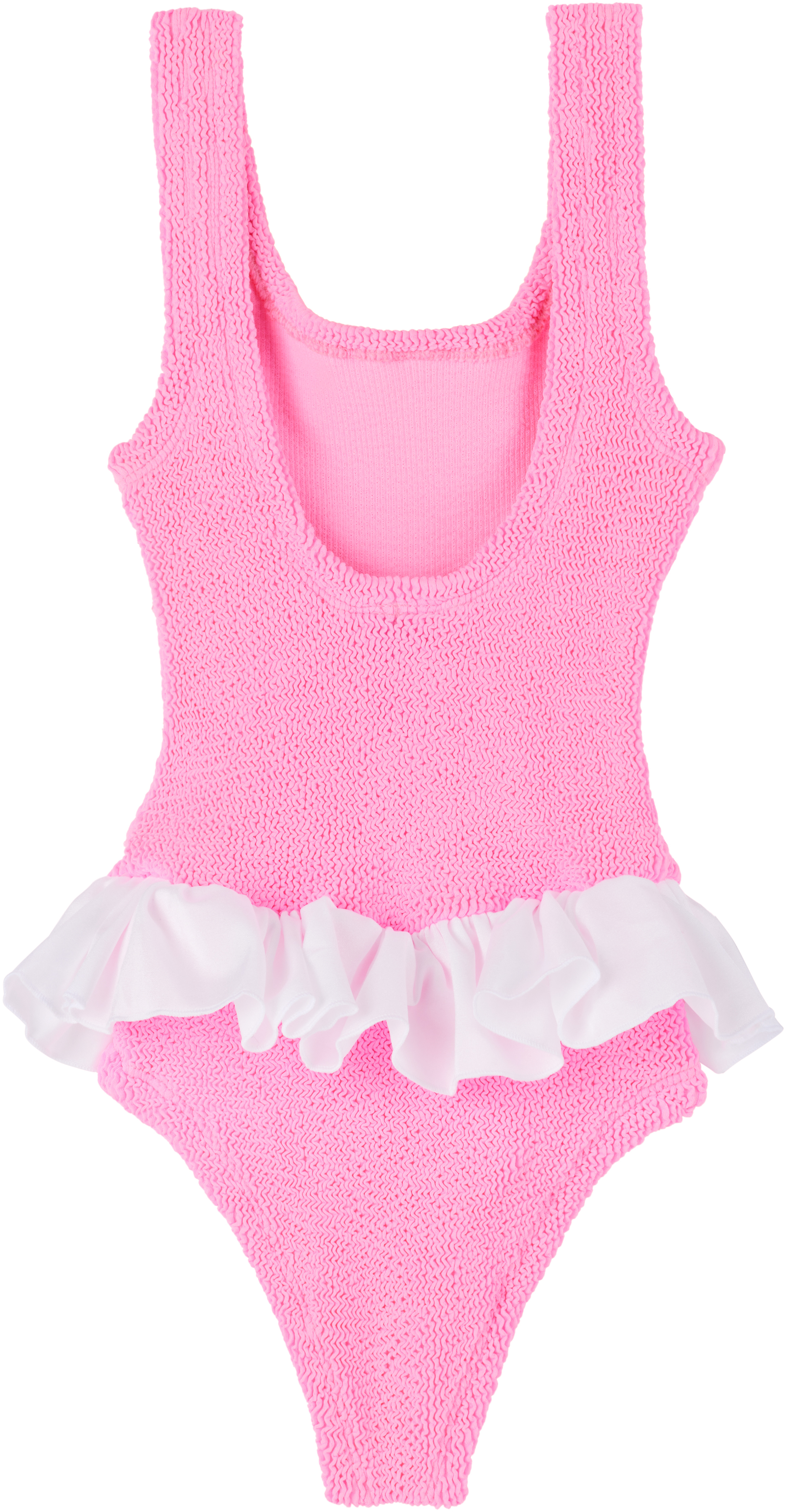 Hunza G Kids Pink & White Denise Swimsuit