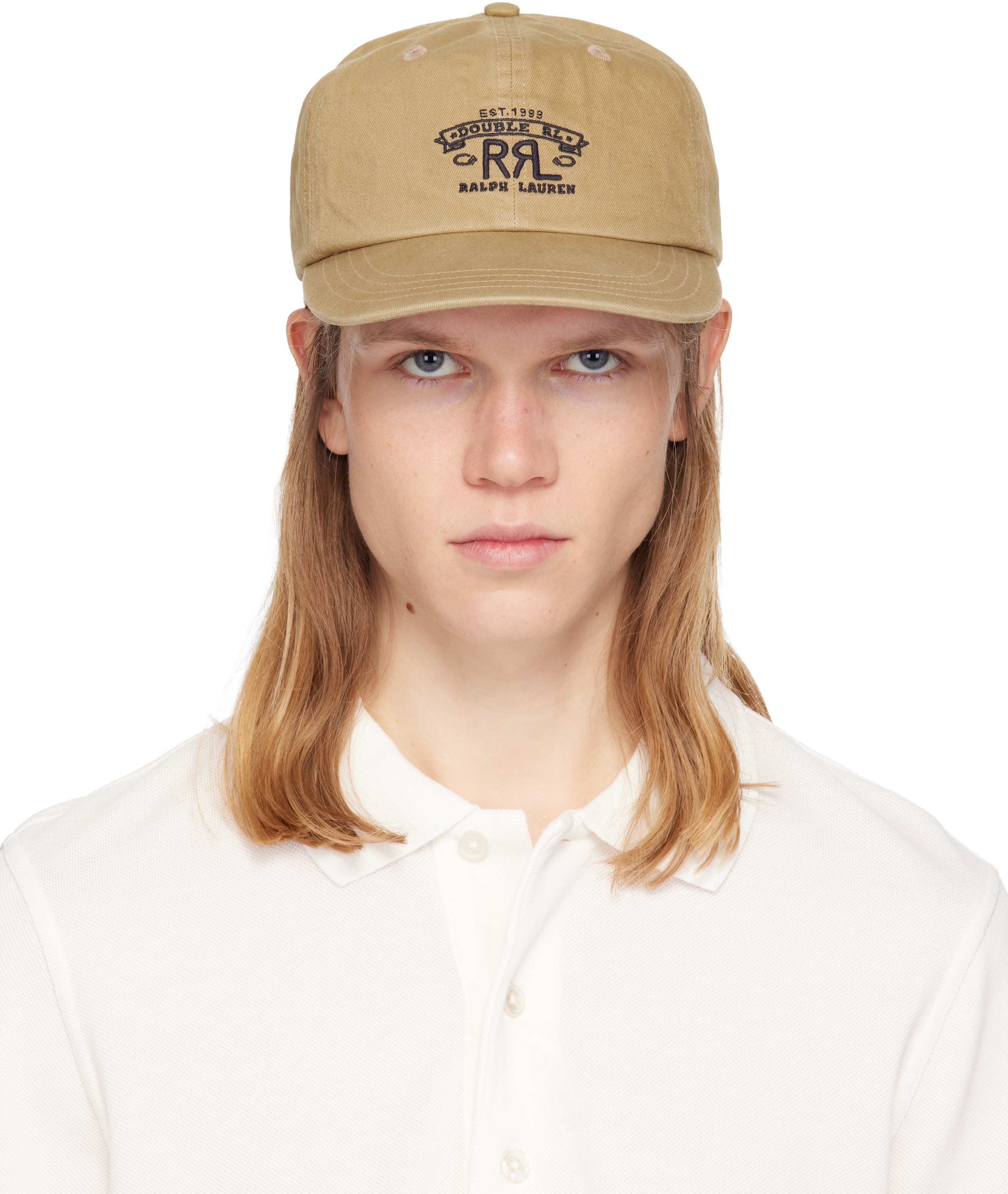 RRLのベージュ 'RRL Ranch' ロゴ ツイル ベースボールキャップがセール中