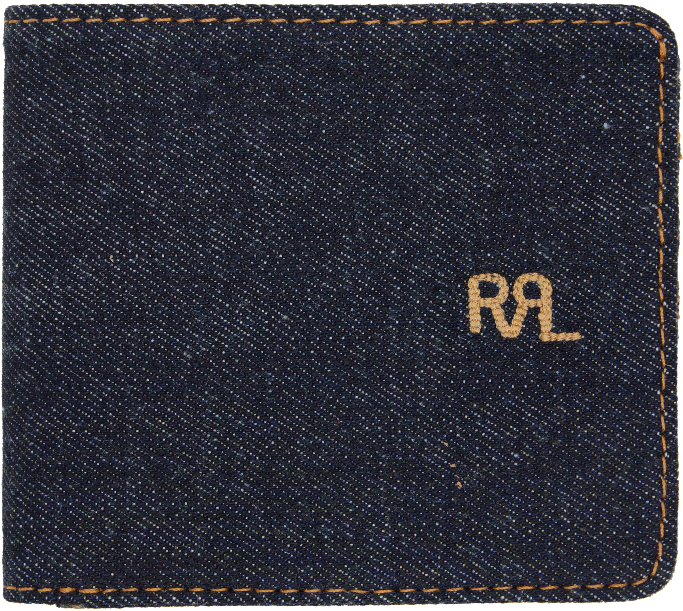 Rrl Indigo Denim Billfold Wallet In Purple