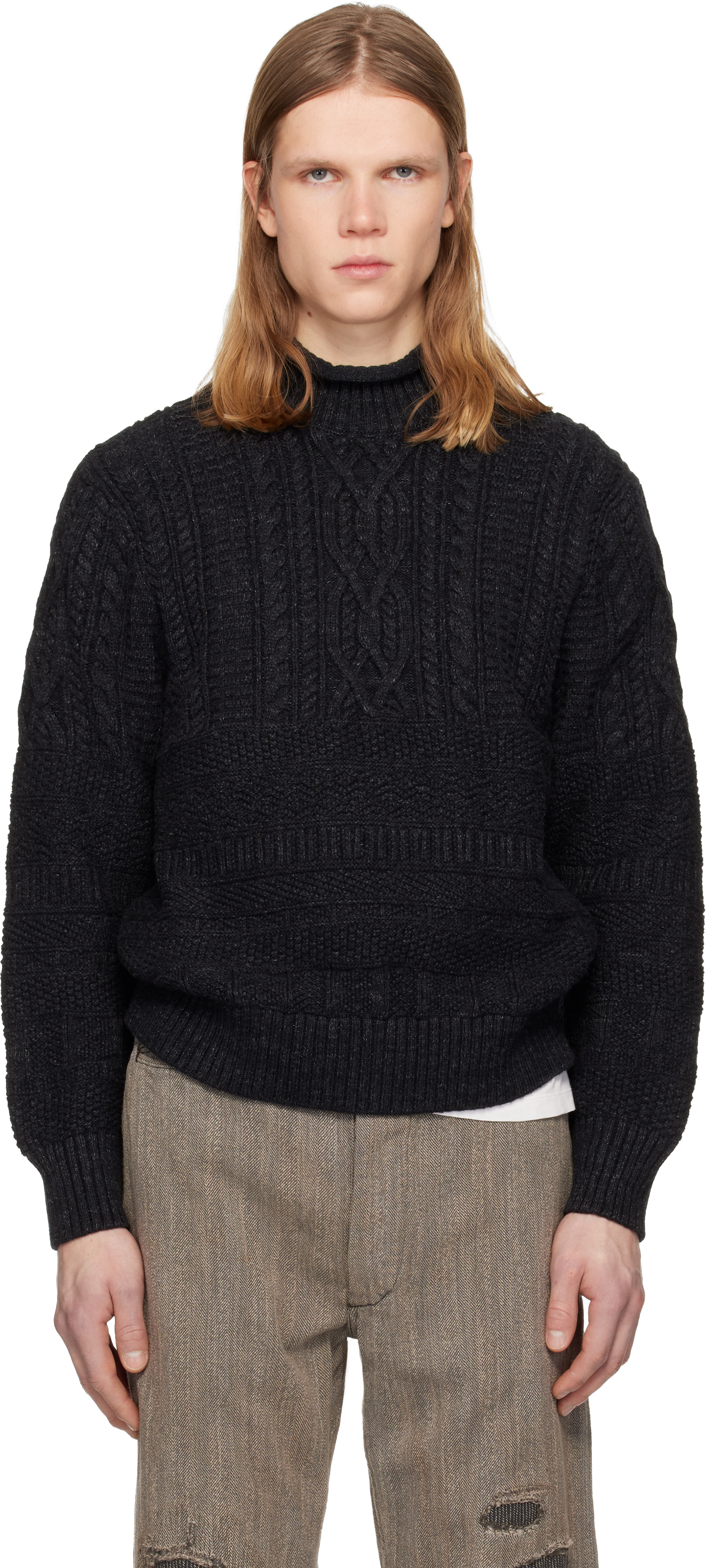 RRLのブラック Guernsey Pullover タートルネックがセール中