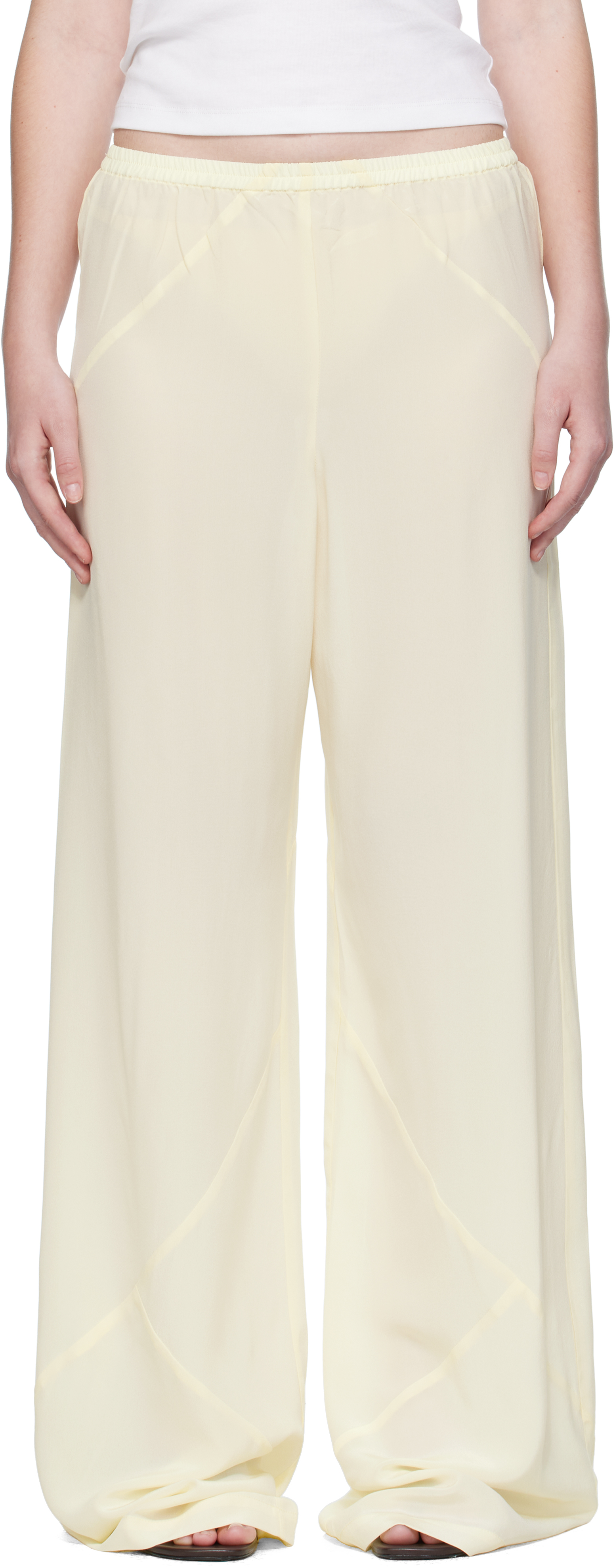 Paris Georgia Yellow Elemental Bias Lounge Pants In Neutral