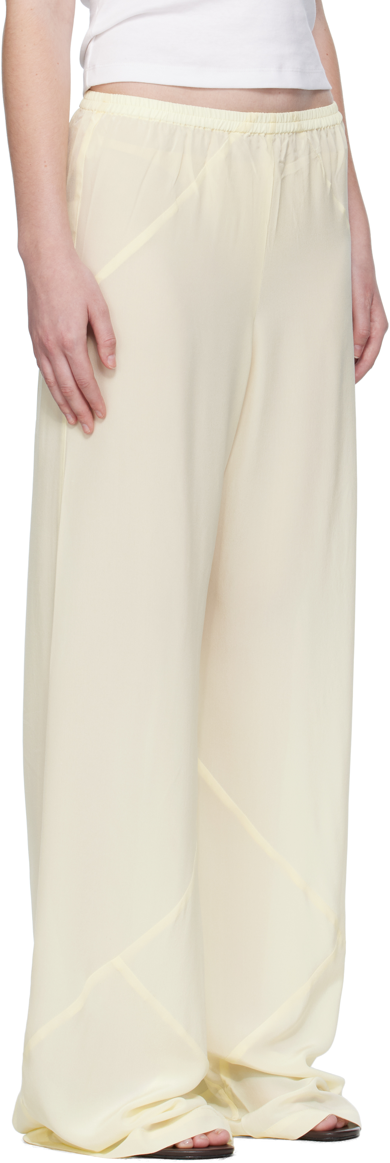 Paris Georgia Yellow Elemental Bias Lounge Pants In Neutral