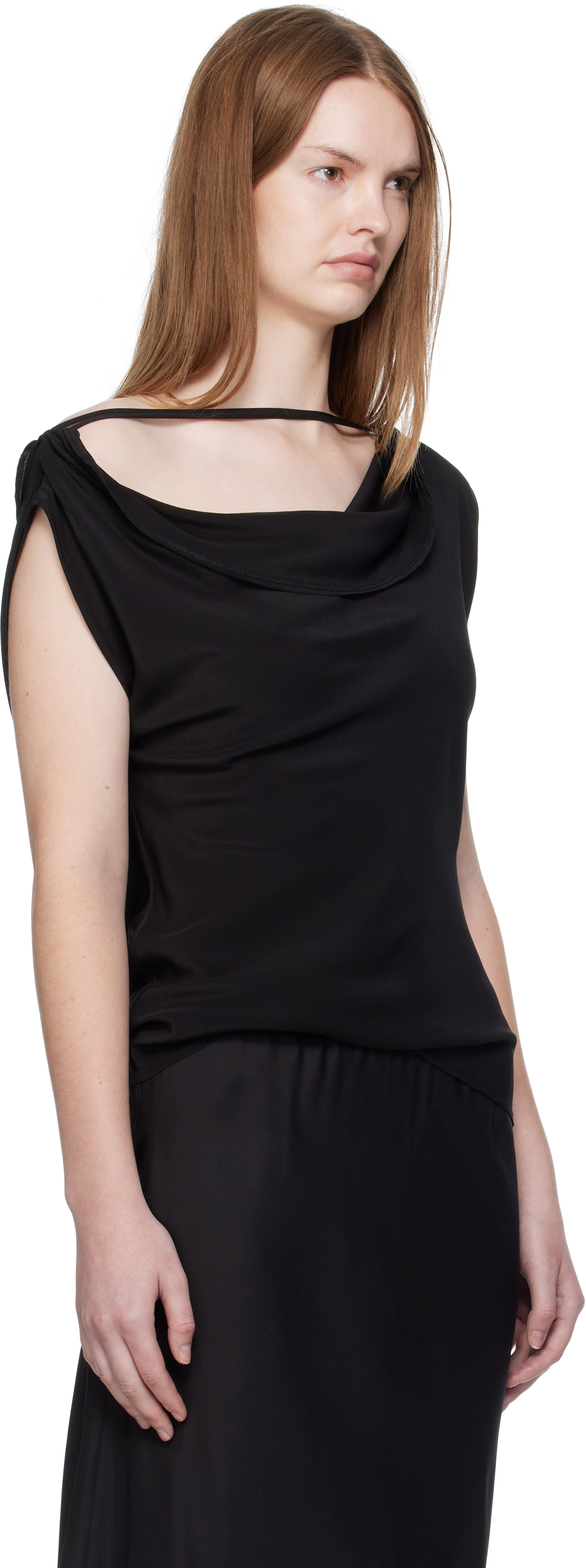 Paris Georgia Black Elemental Christophe Top In Animal Print