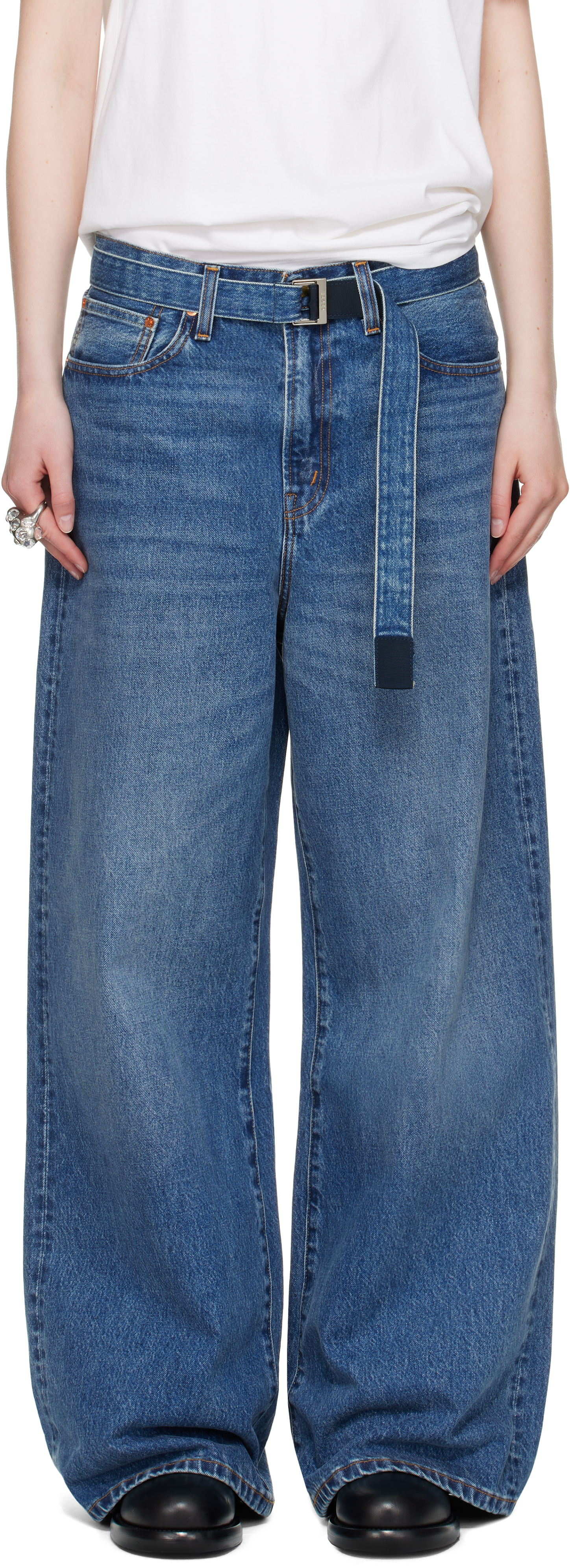 sacai: ブルー Levi'sエディション ジーンズ | SSENSE 日本