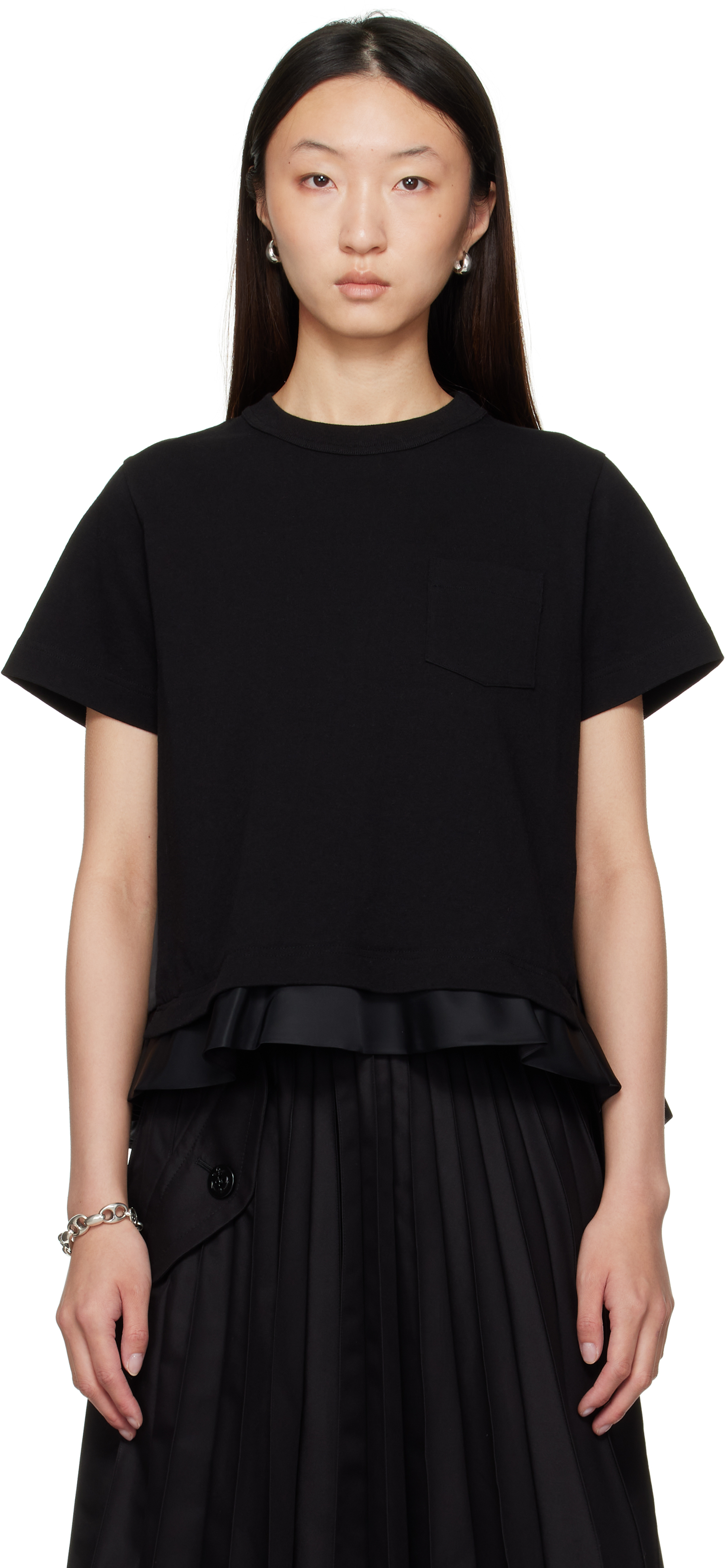 美品♡sacai ドッキング　シアーブラウス　レース　プリーツ　レイヤード sacai Women's | DSMS E-SHOP