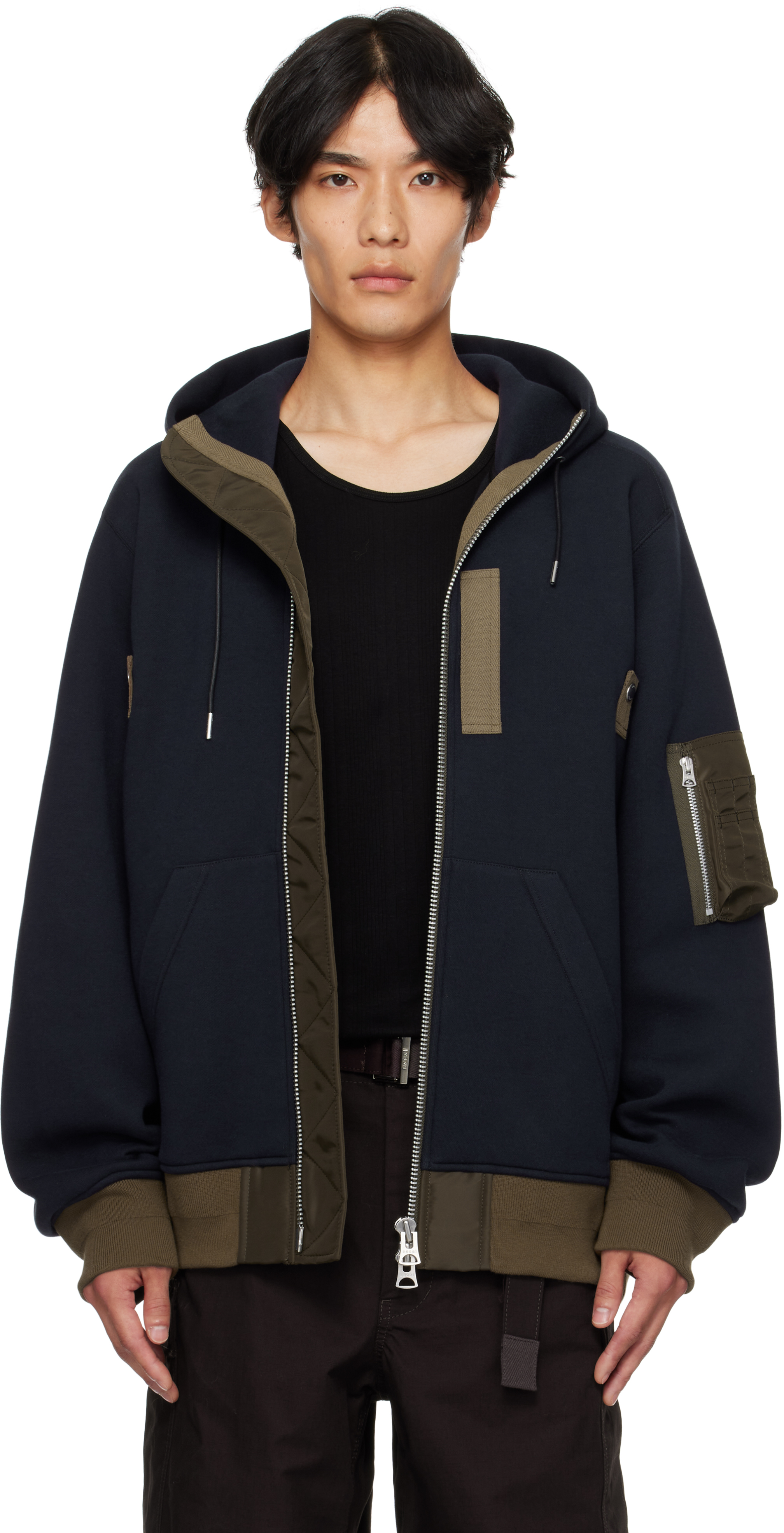 Black Sponge Sweat Hoodie