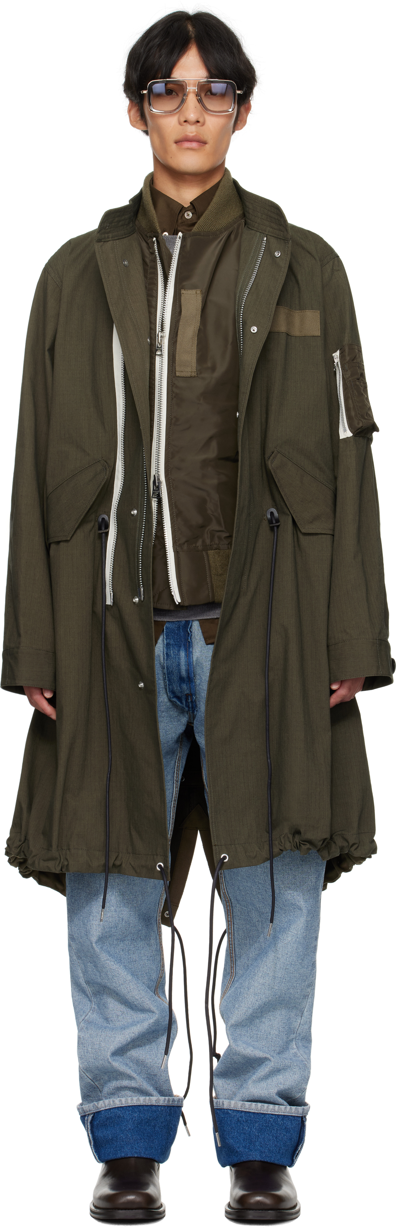 Khaki Rip Stop Coat