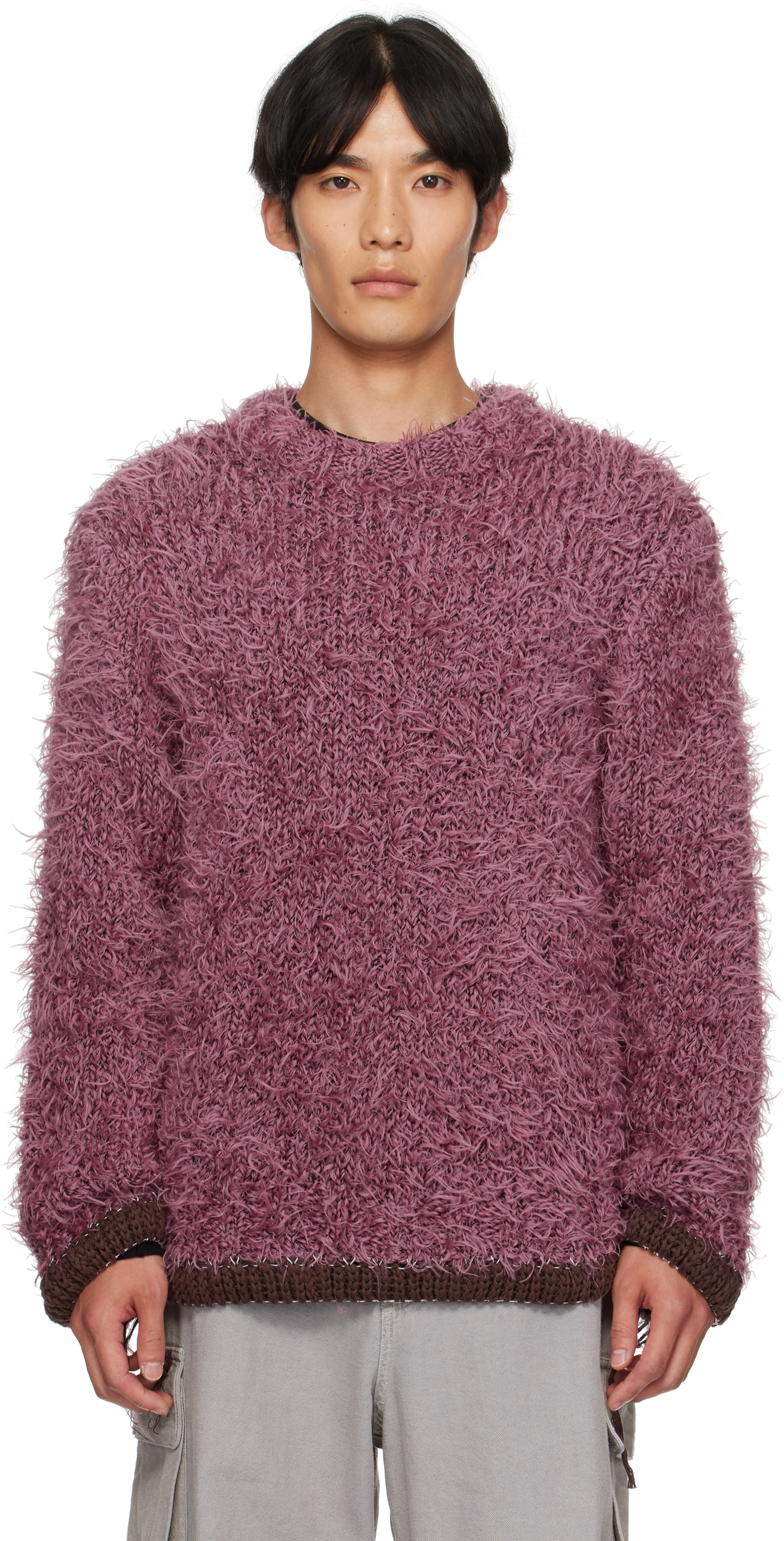 Purple Furry Knit Sweater
