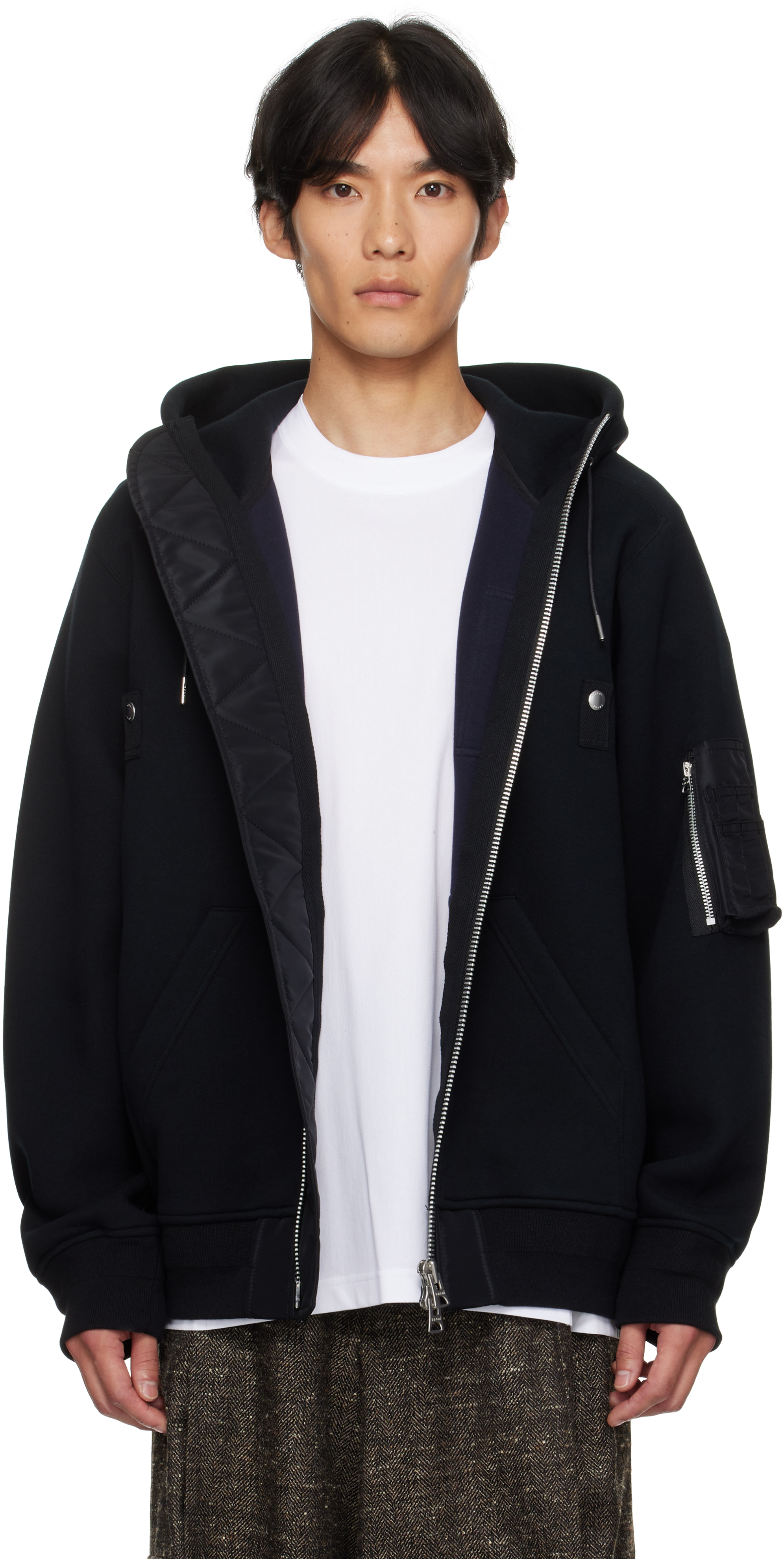 Black Sponge Sweat Hoodie