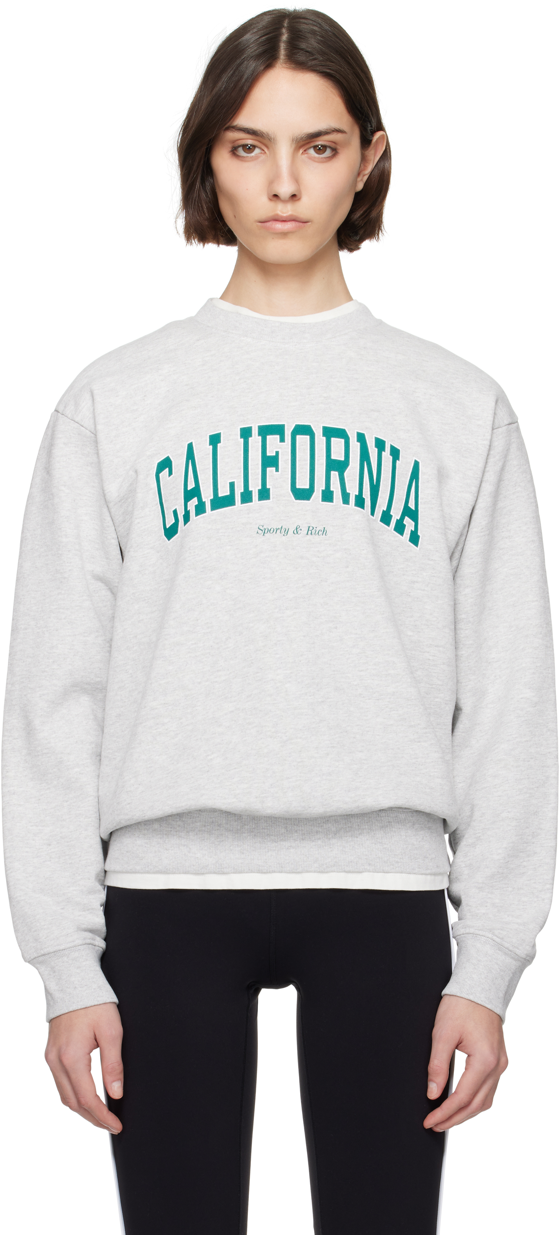 Sporty And Rich Gray 'california' Crewneck Sweatshirt