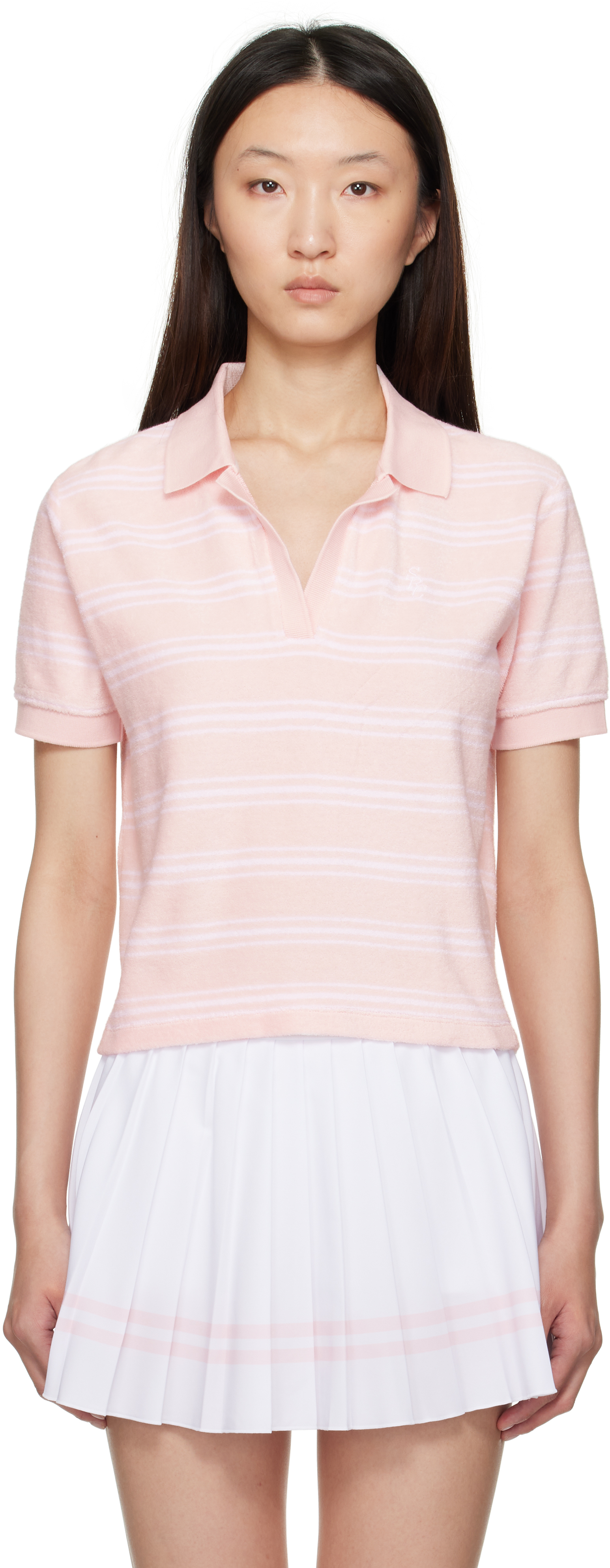 Pink 'SRC' Terry Polo