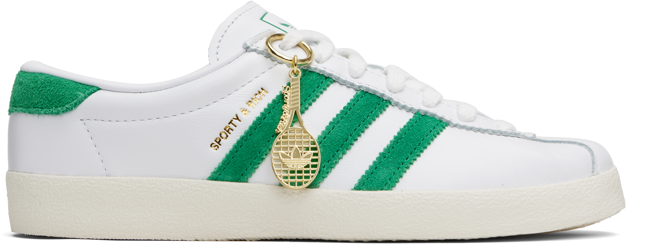 White adidas Originals Edition Blanc Sneakers by Sporty & Rich on Sale