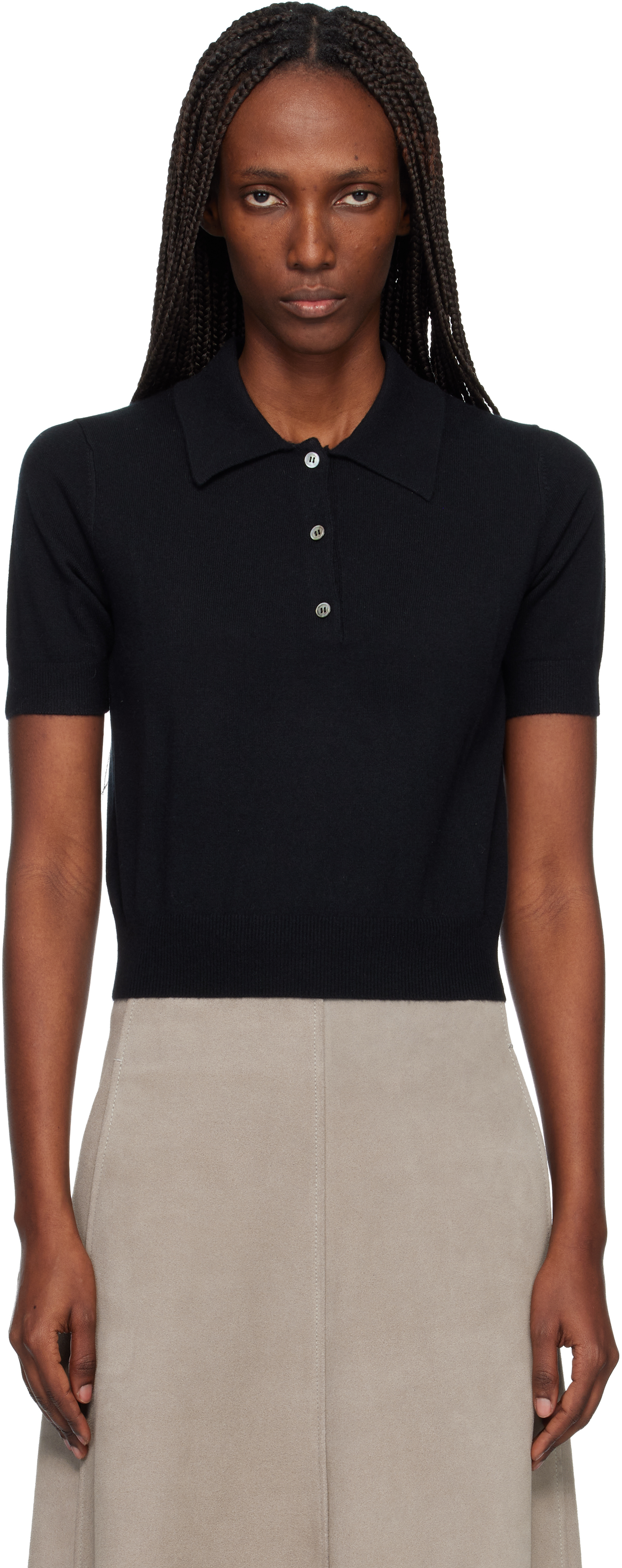 Arch4 Black Caitlin Polo In Black