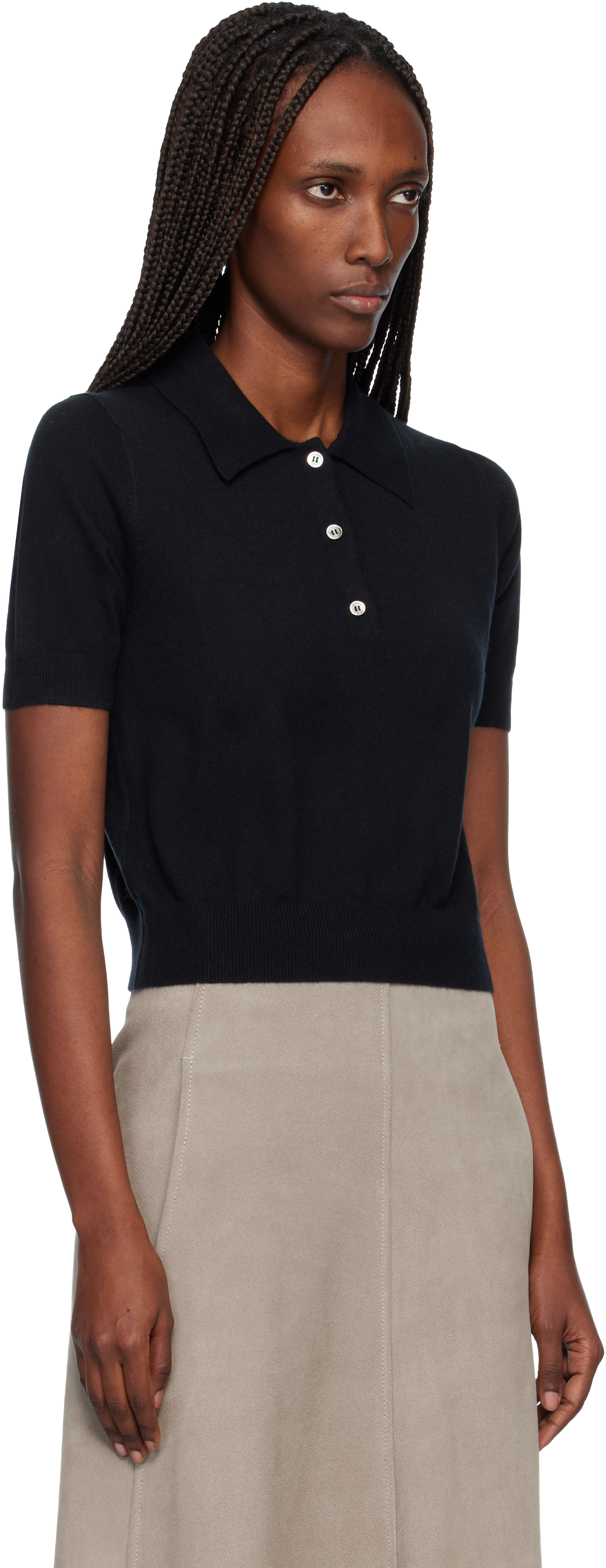 Arch4 Black Caitlin Polo In Black