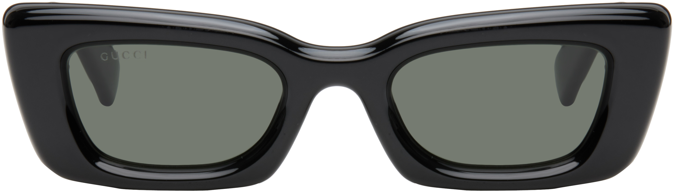 GUCCI ブラック GG Big Cat Eye サングラス Gucci: Black GG Big Cat Eye Sunglasses | SSENSE