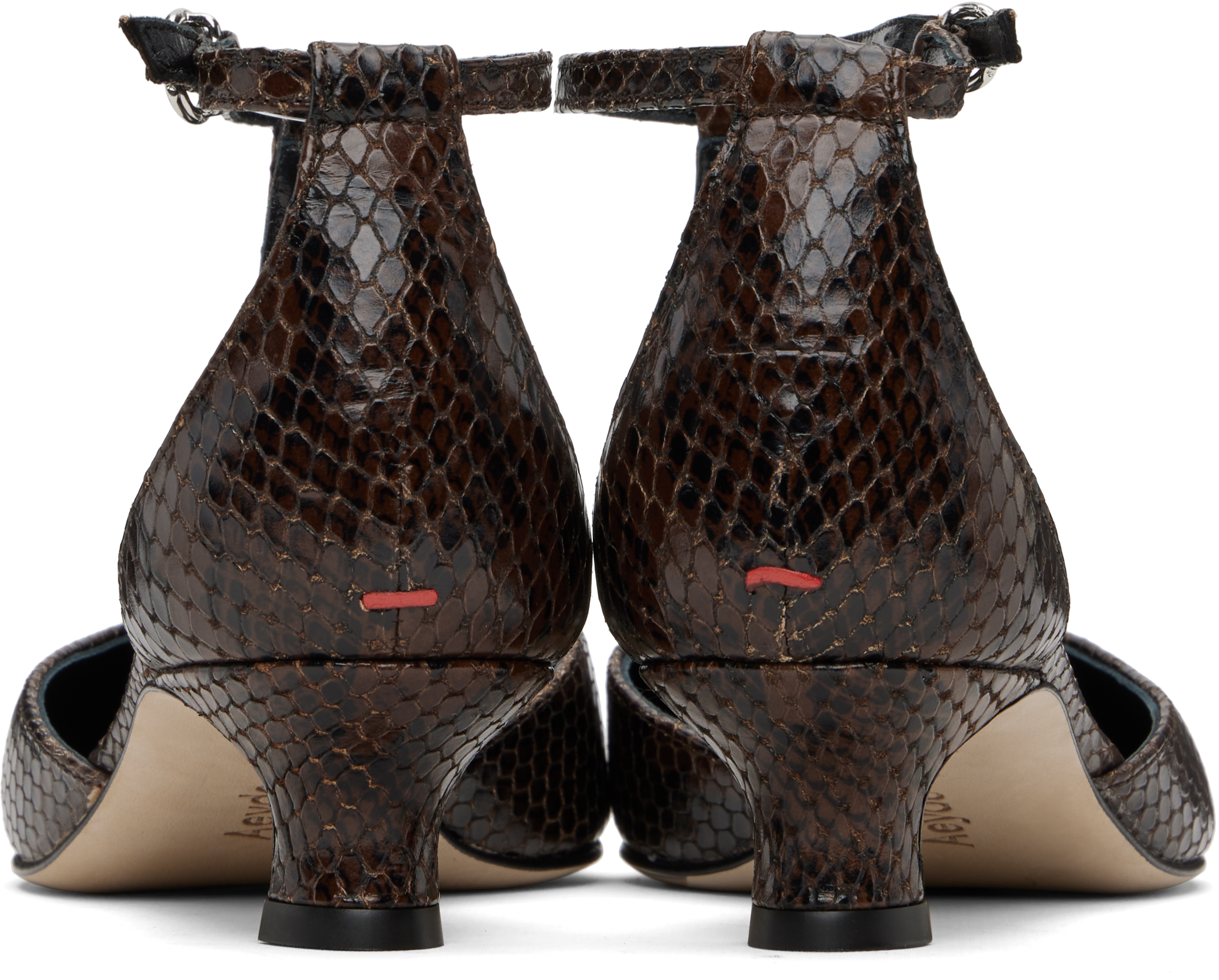 Aeyde Brown Liz T-bar Heels In Brown