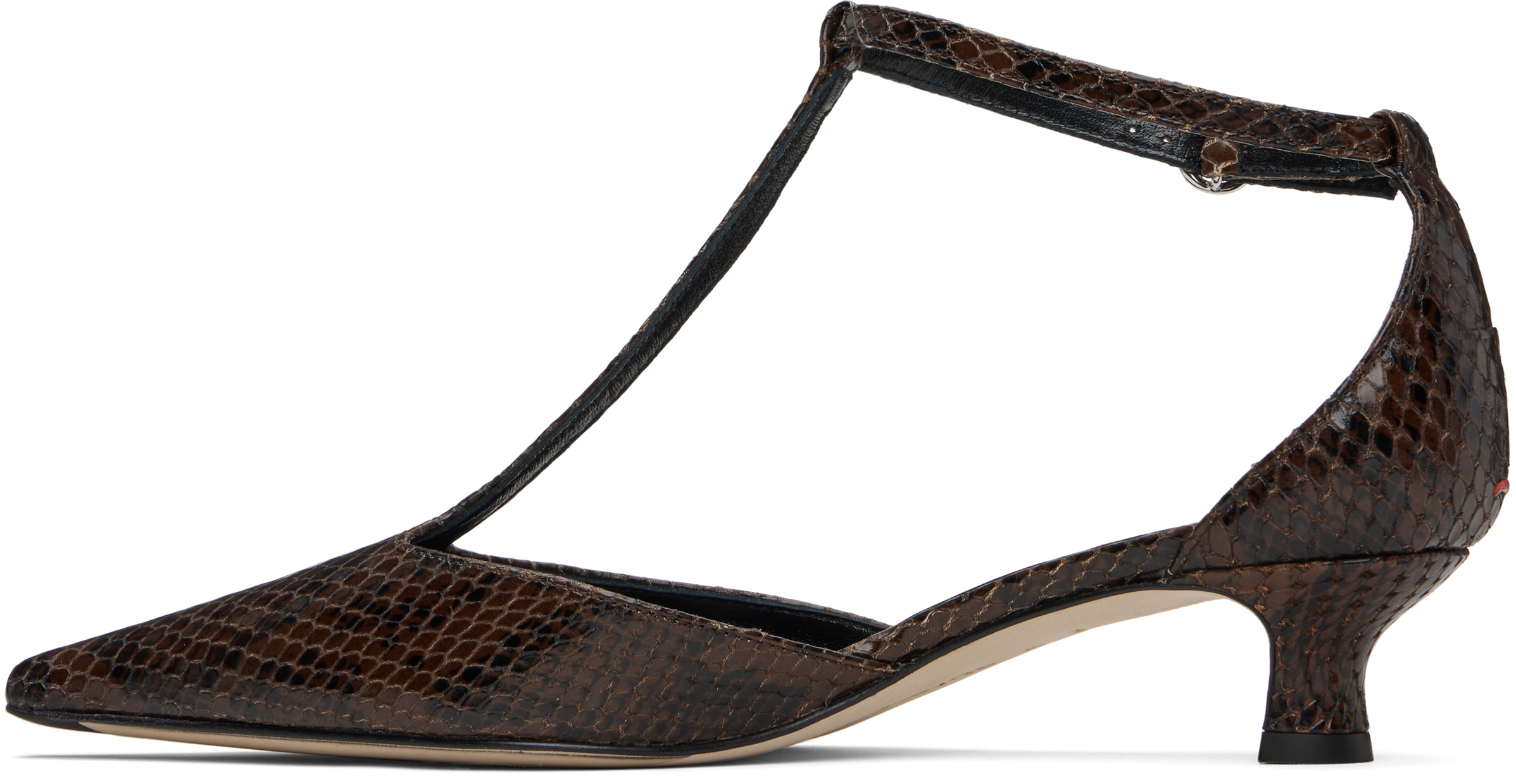 Aeyde Brown Liz T-bar Heels In Brown
