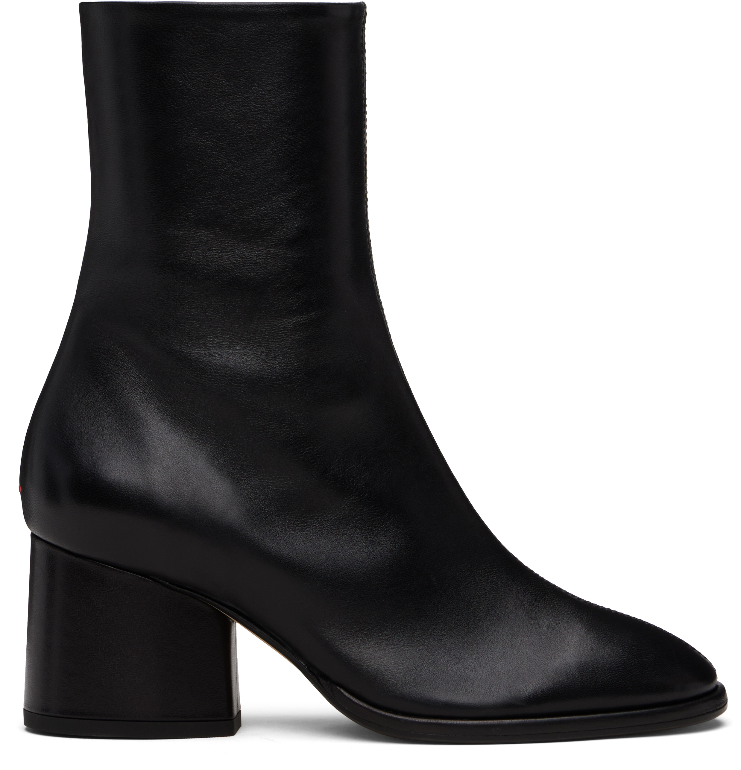 Aeyde 65mm Leather Ankle Boots In Black