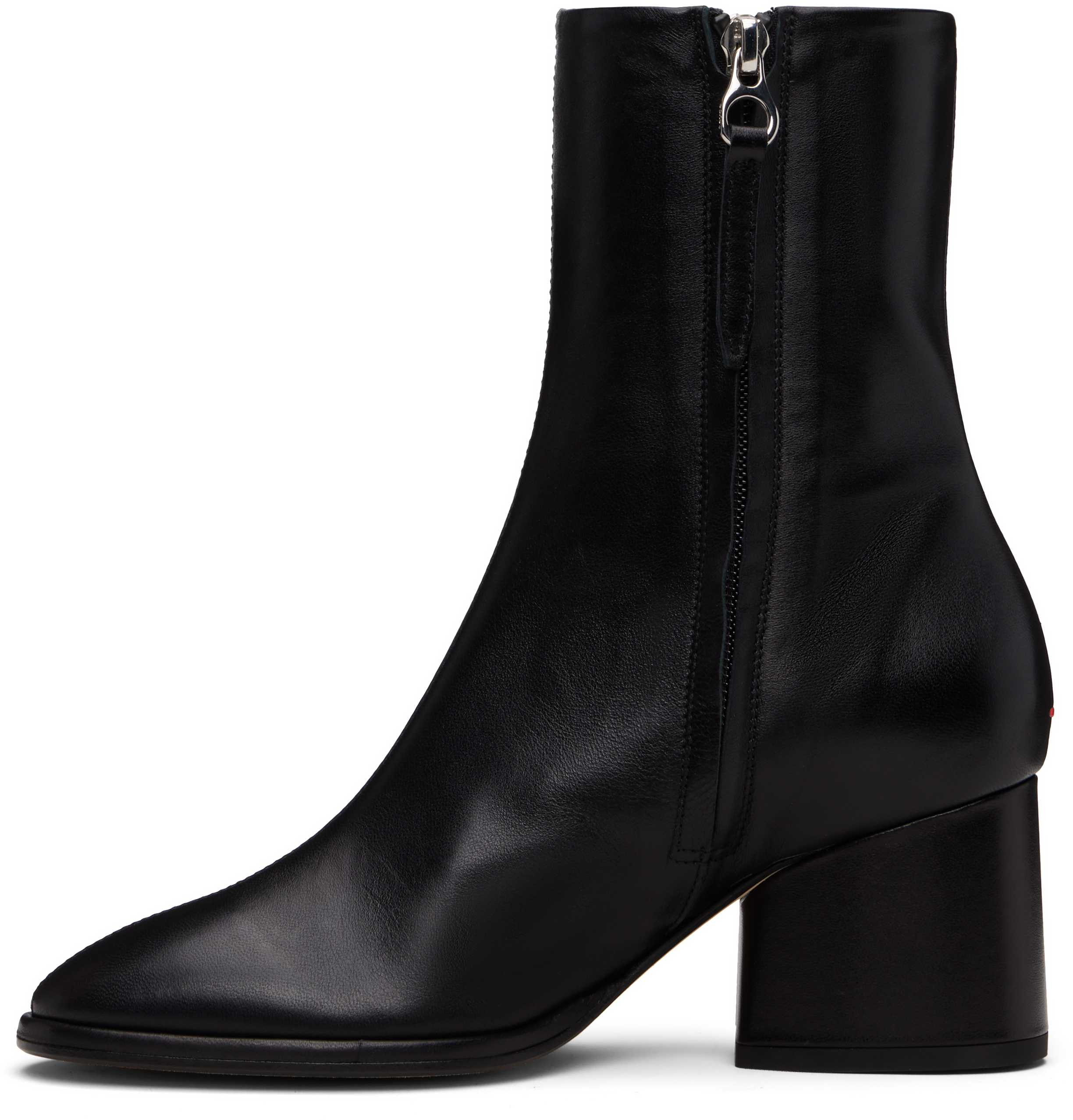 Aeyde 65mm Leather Ankle Boots In Black