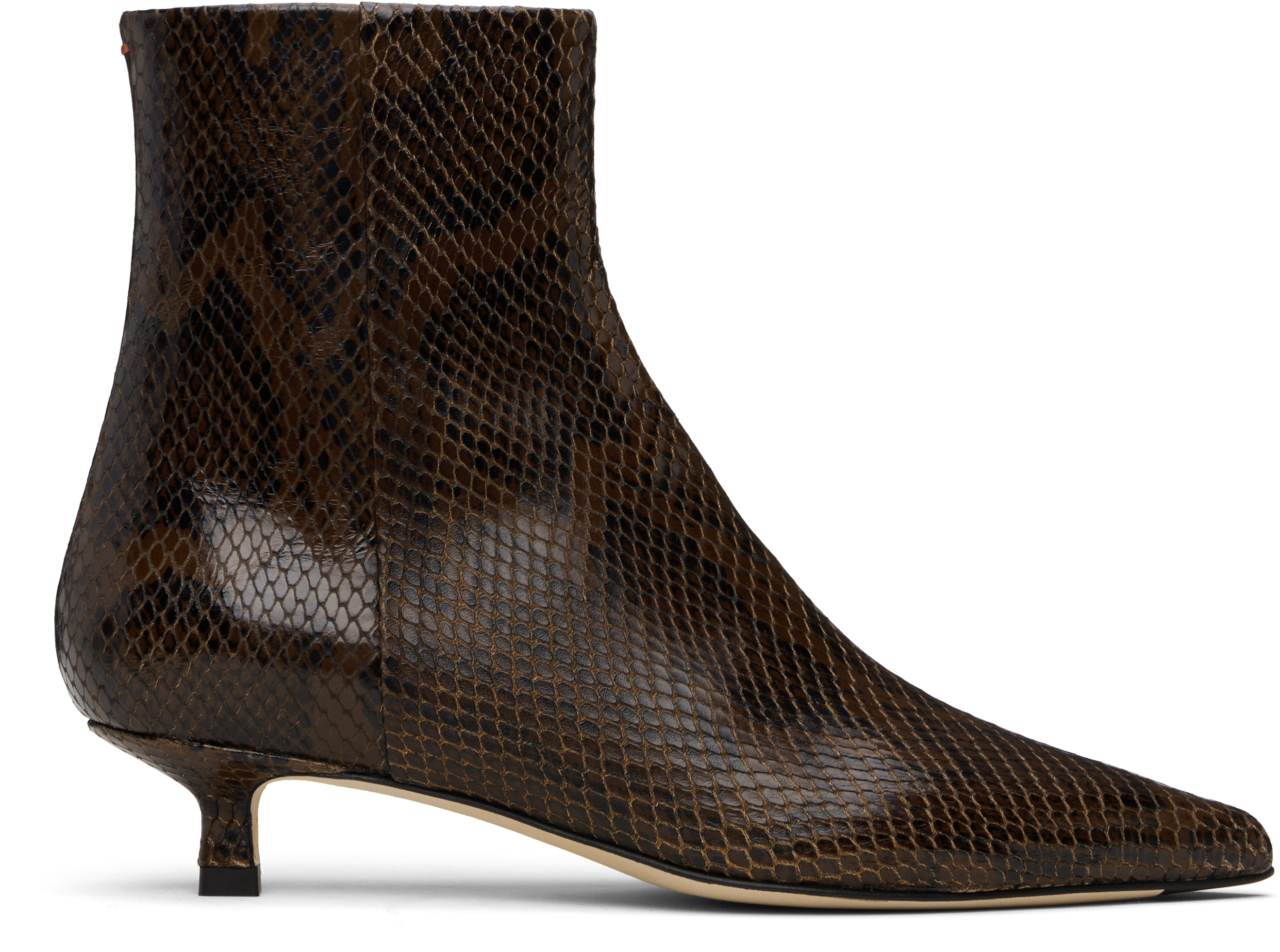 Aeyde Brown Sofie Leather Ankle Boots In Brown