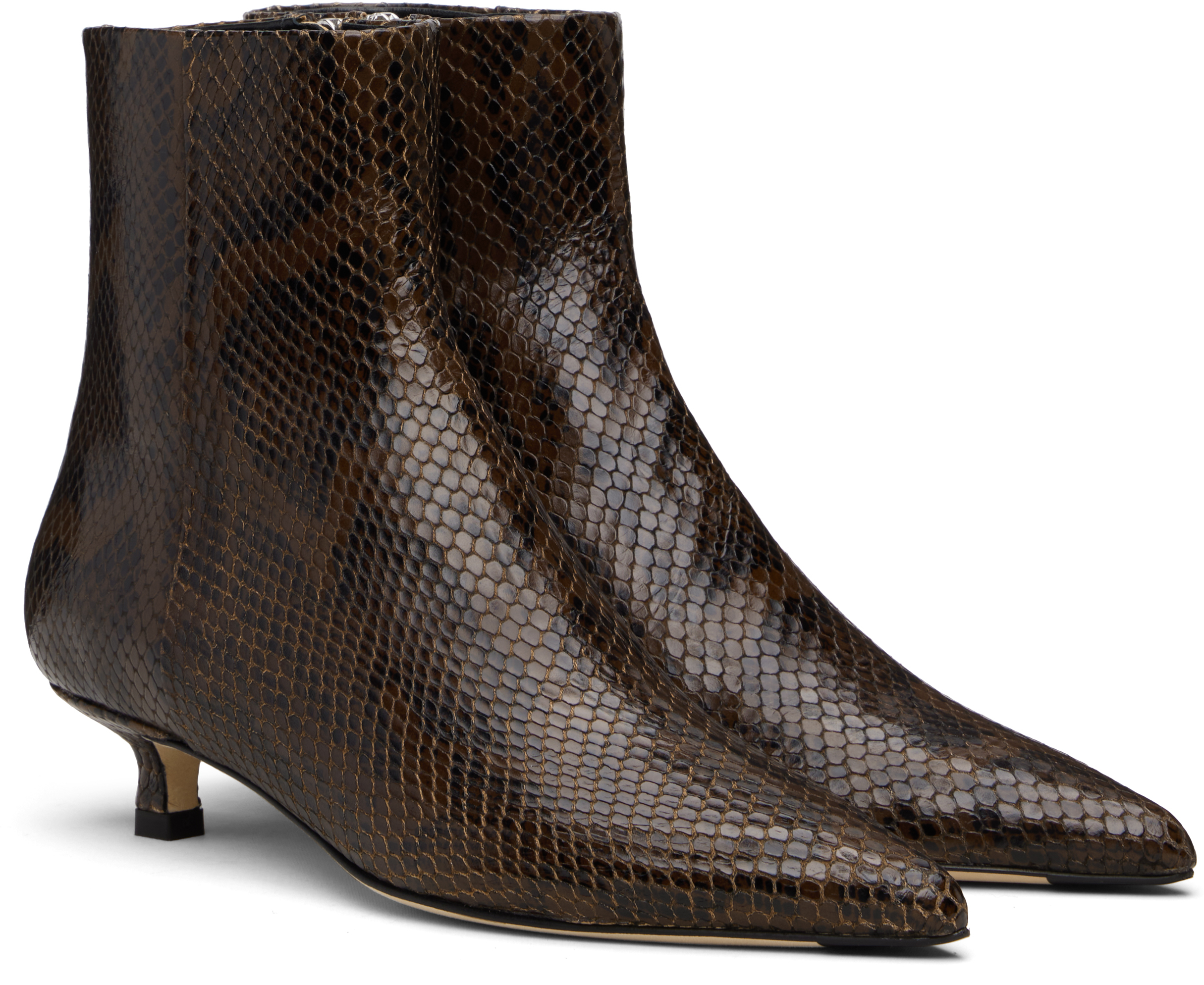 Aeyde Brown Sofie Leather Ankle Boots In Brown