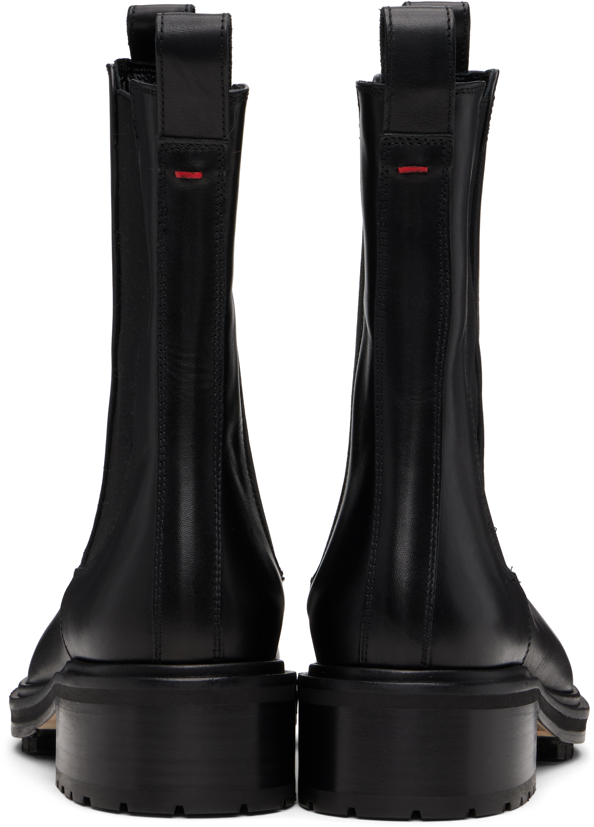 Aeyde Black Jack Leather Chelsea Boots In Black