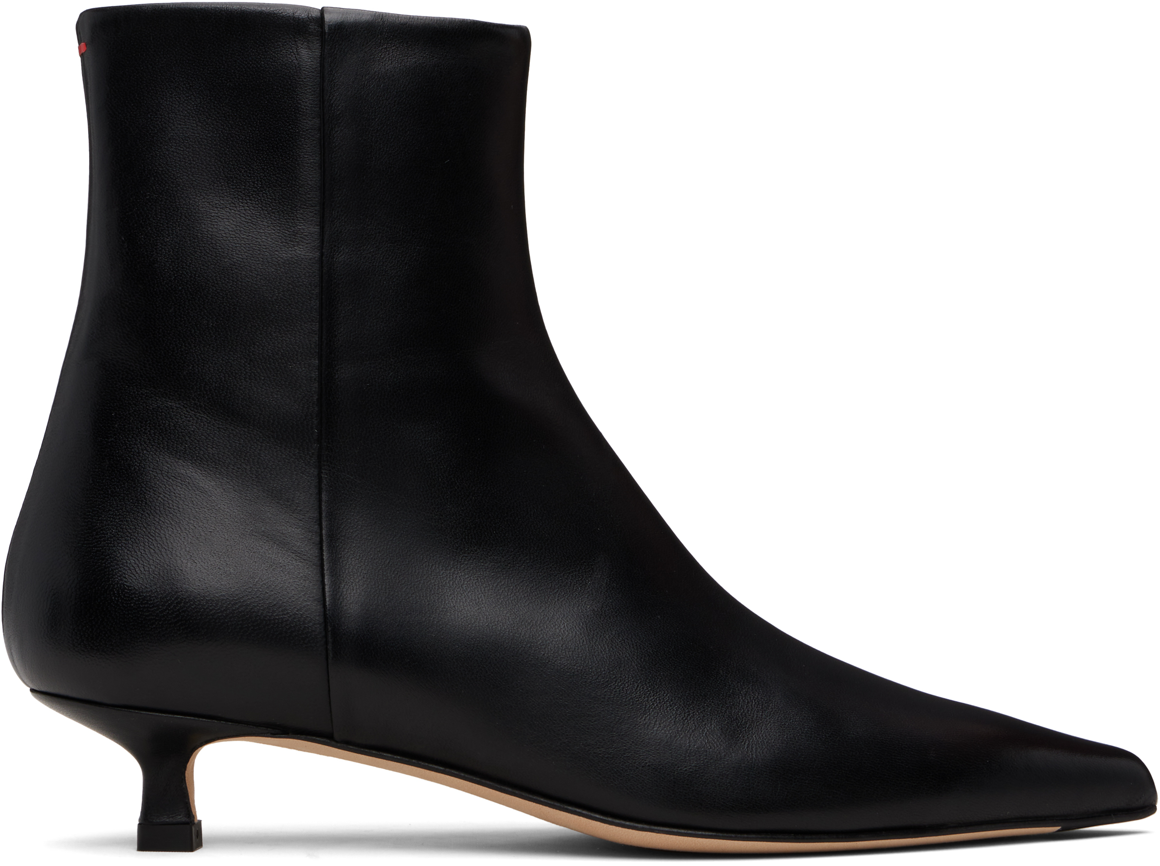 Aeyde Black Sofie Leather Ankle Boots In Black