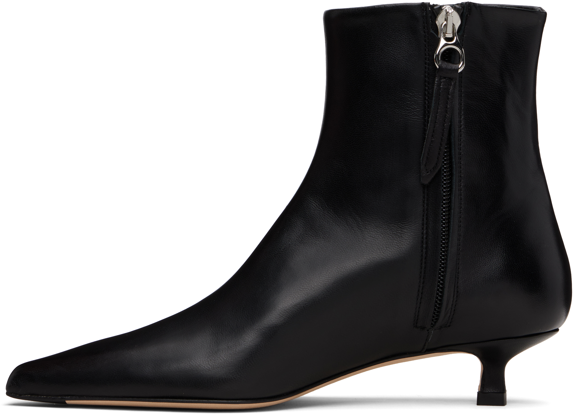 Aeyde Black Sofie Leather Ankle Boots In Black