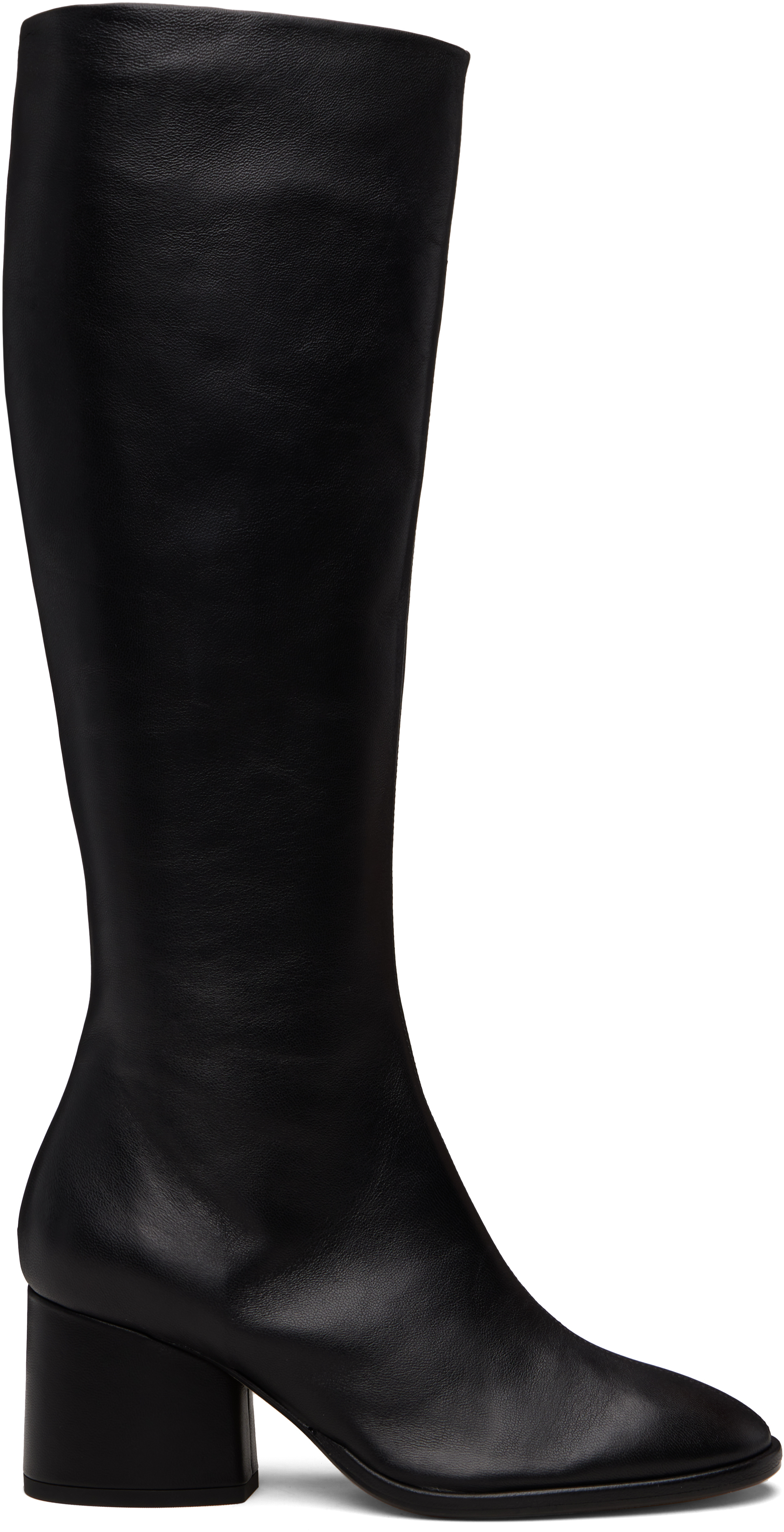 Aeyde Ariana Nappa-leather Block-heel Boots In Black
