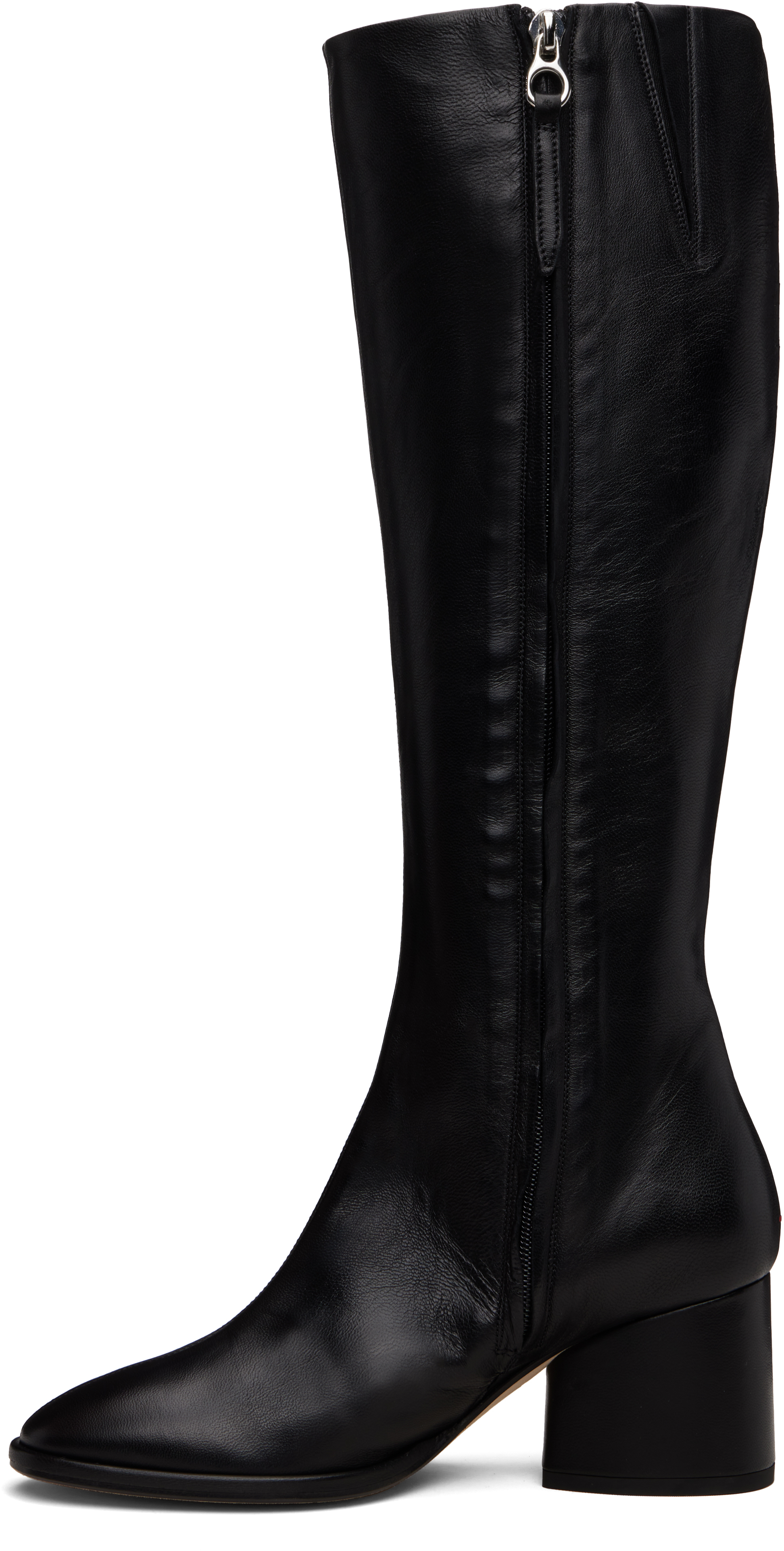 Aeyde Ariana Nappa-leather Block-heel Boots In Black