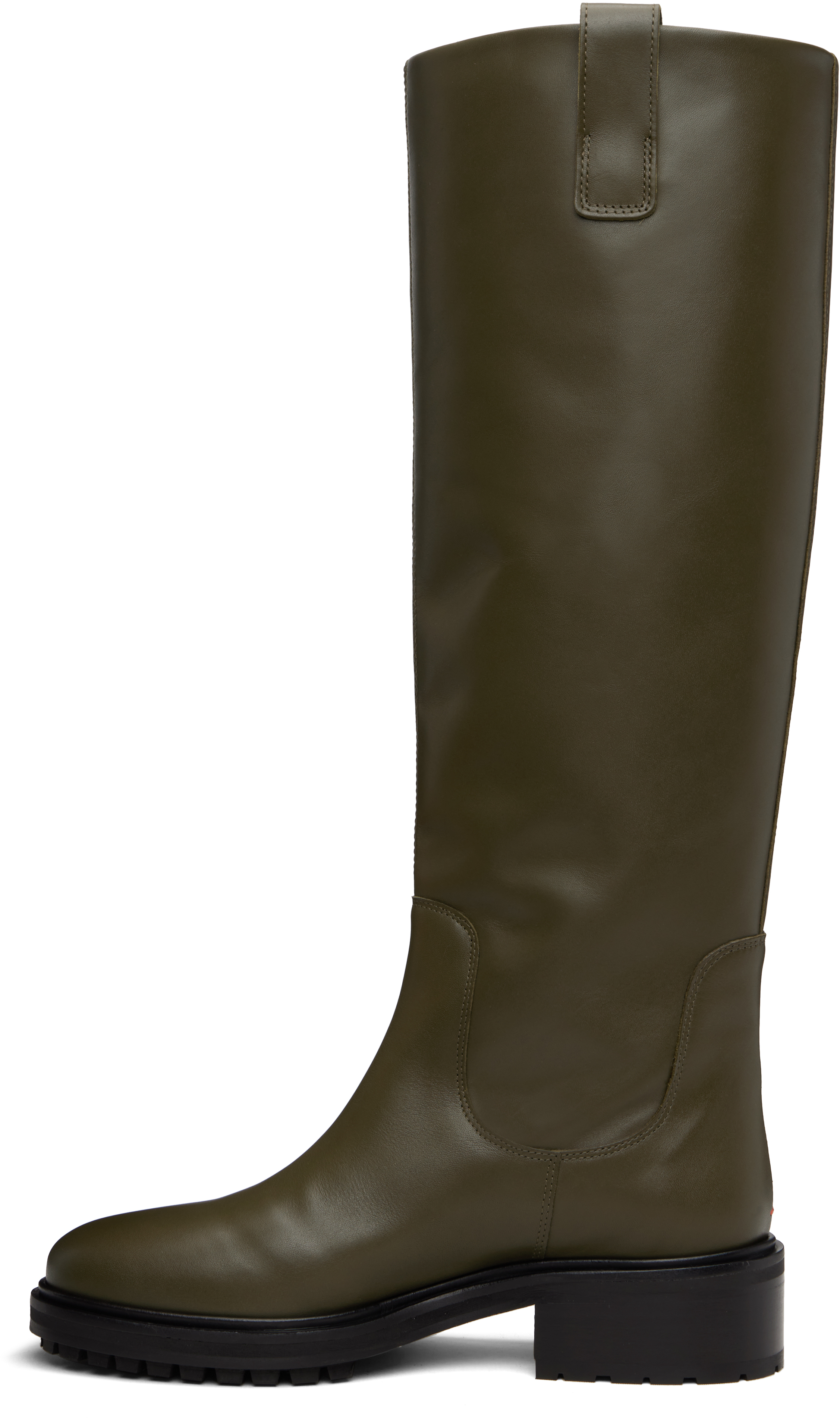Aeyde Khaki Henry Leather Knee-high Boots In Multi