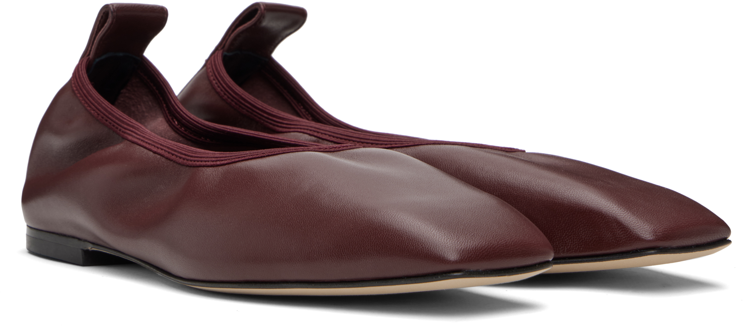 Aeyde Nomi Ruched Ballet Flats In Red