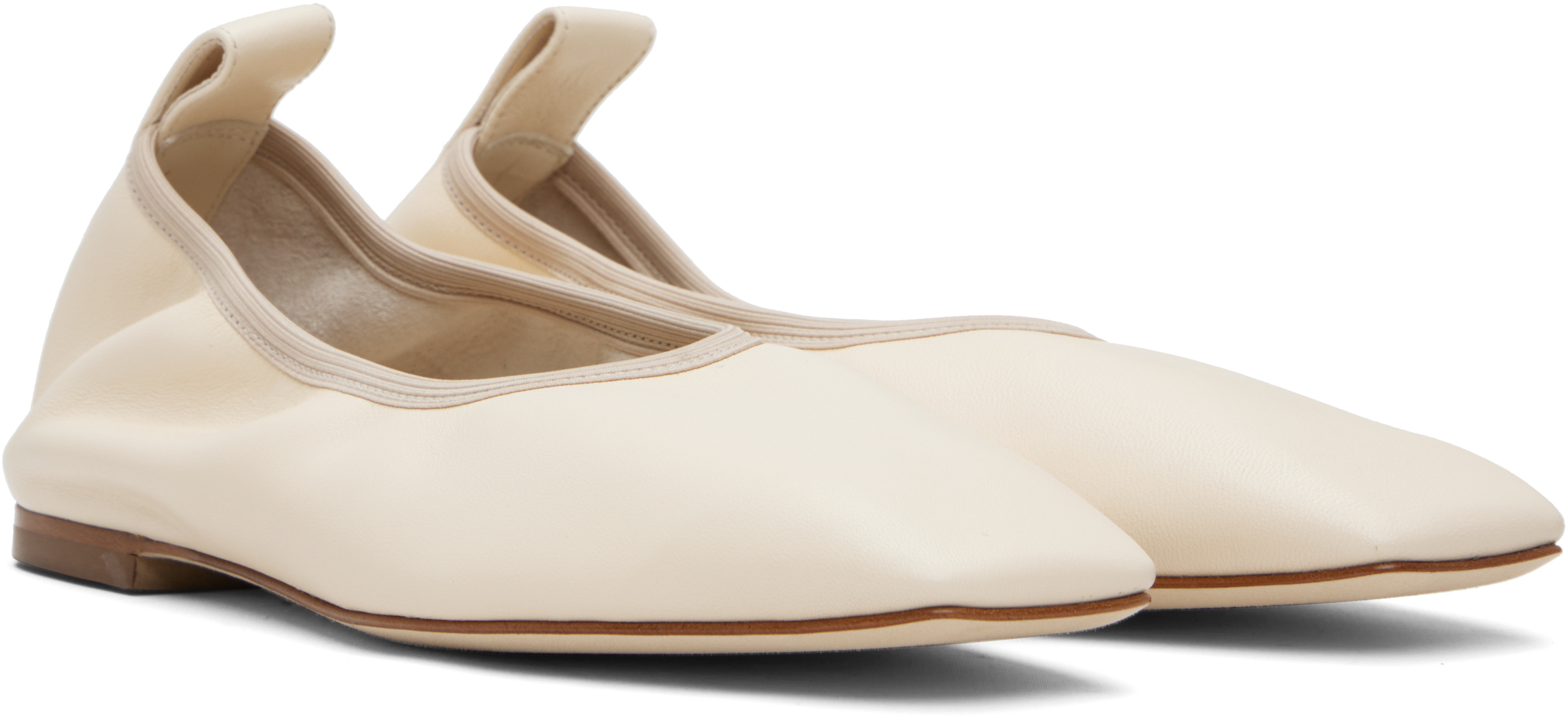 Aeyde Nomi Ballet Flats In White
