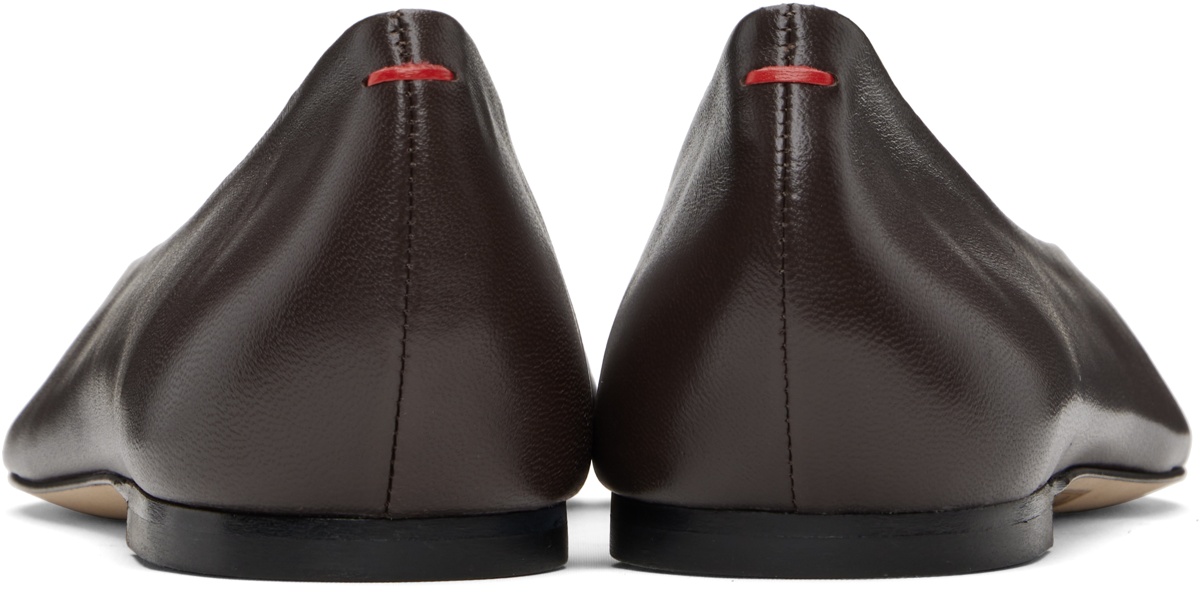 Aeyde Cassy Pointed-toe Ballet Flats In Brown