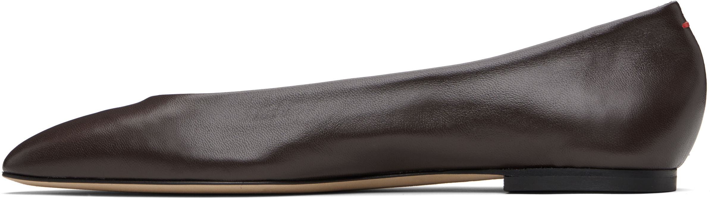 Aeyde Cassy Pointed-toe Ballet Flats In Brown
