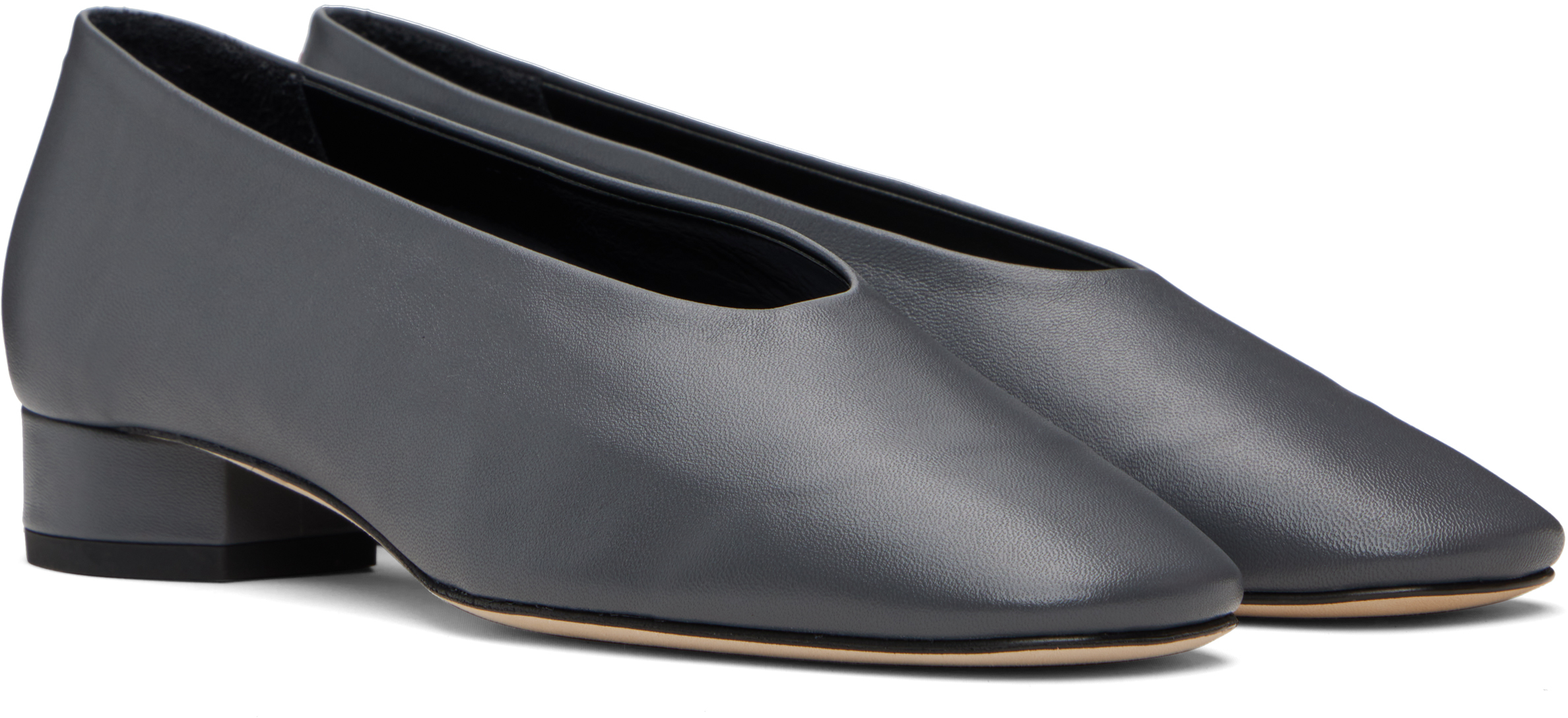 Aeyde グレー Delia Low-heeled バレエ ヒール In Gray