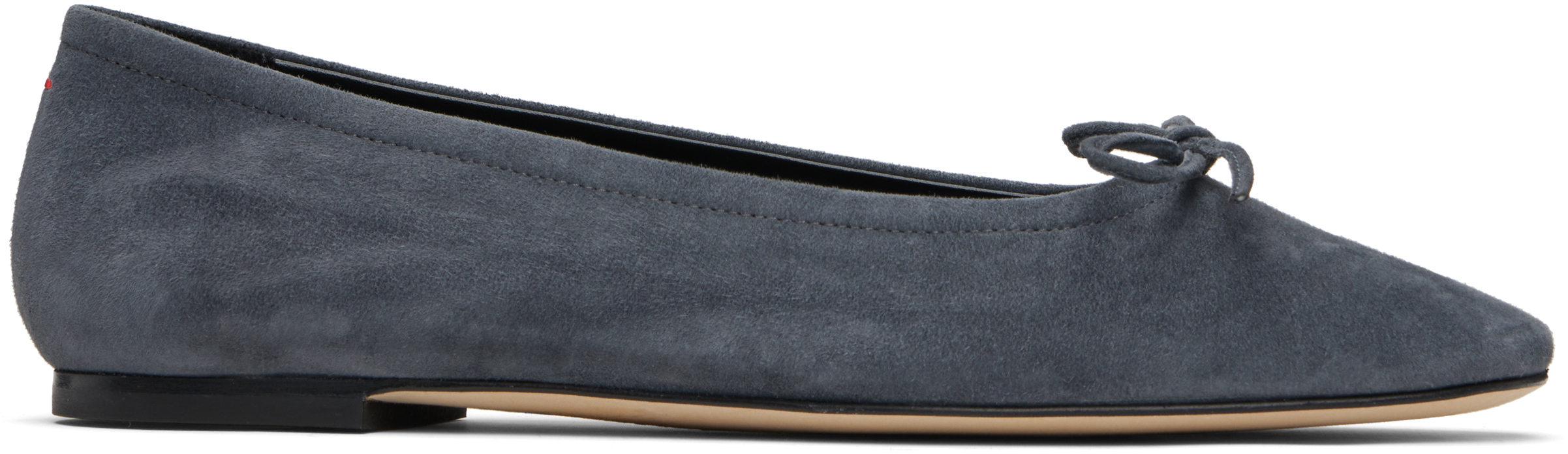Gray Delfina Suede Ballerina Flats