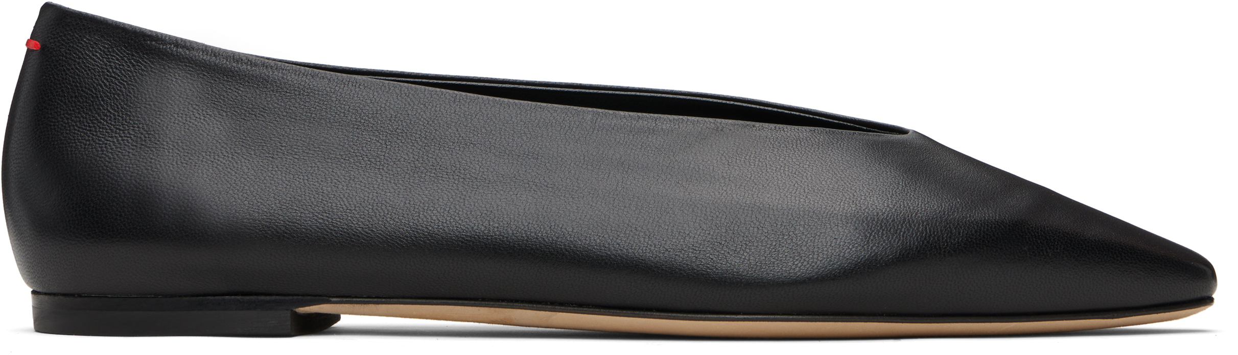 Black Betty Square-Toe Ballerina Flats