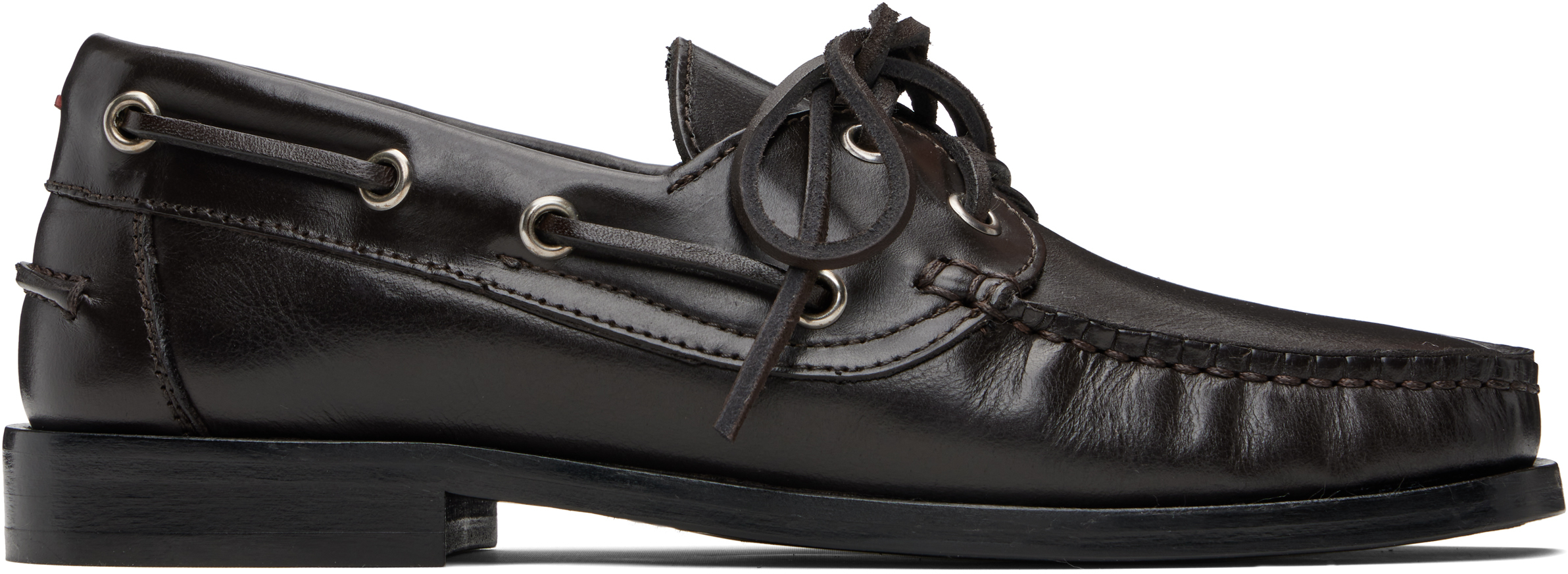 Brown Harris Leather Boat Shoes