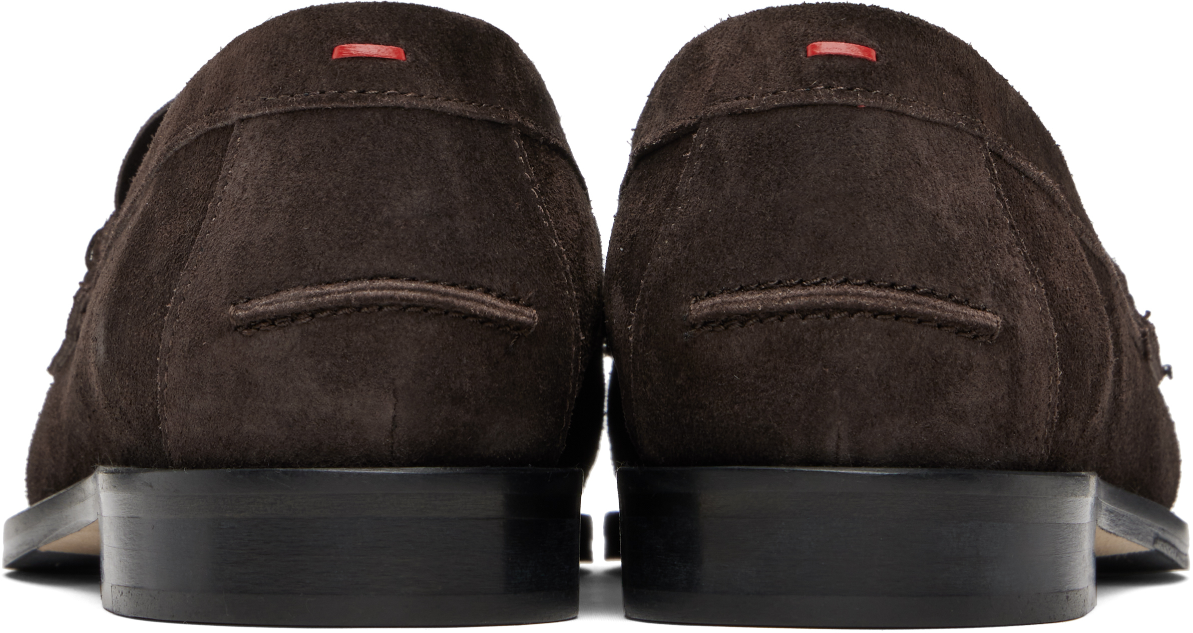 Aeyde Oscar Suede Loafers In Brown