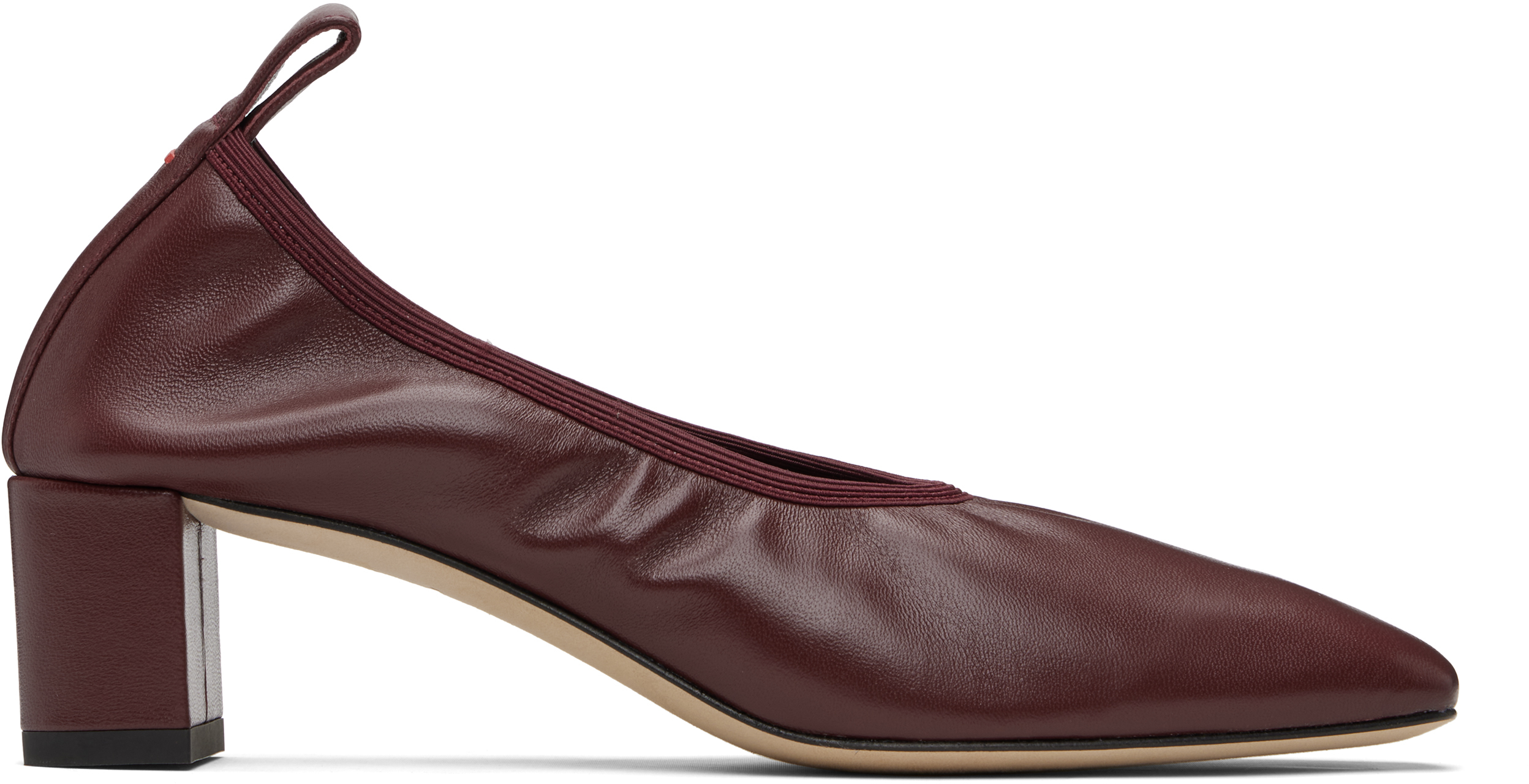 Burgundy Narissa Ruched Heels