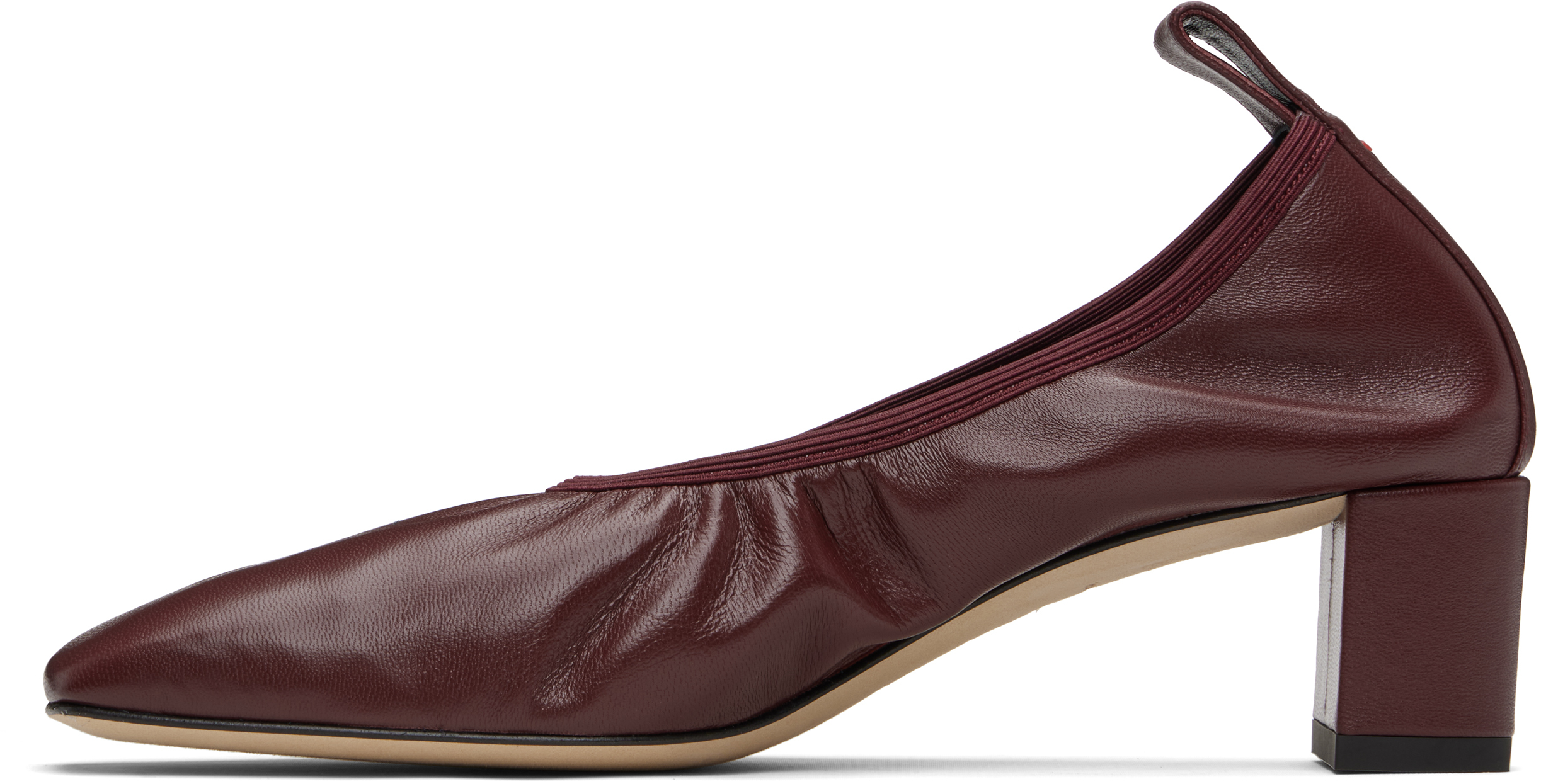 Aeyde Burgundy Narissa Ruched Heels In Multi