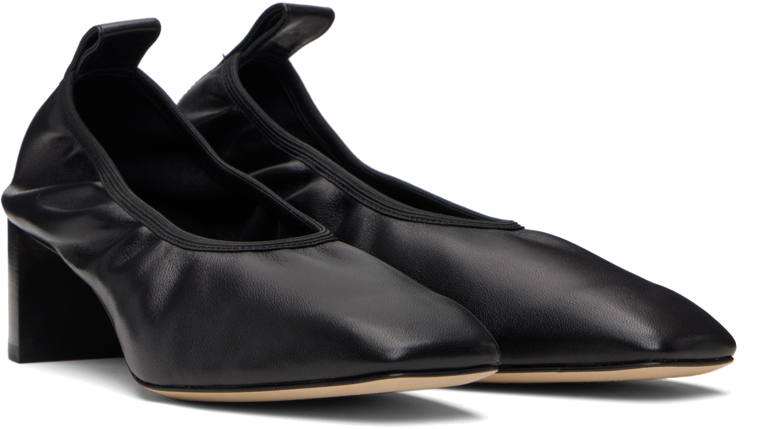 Aeyde 35mm Narissa Ruched Pumps In Black